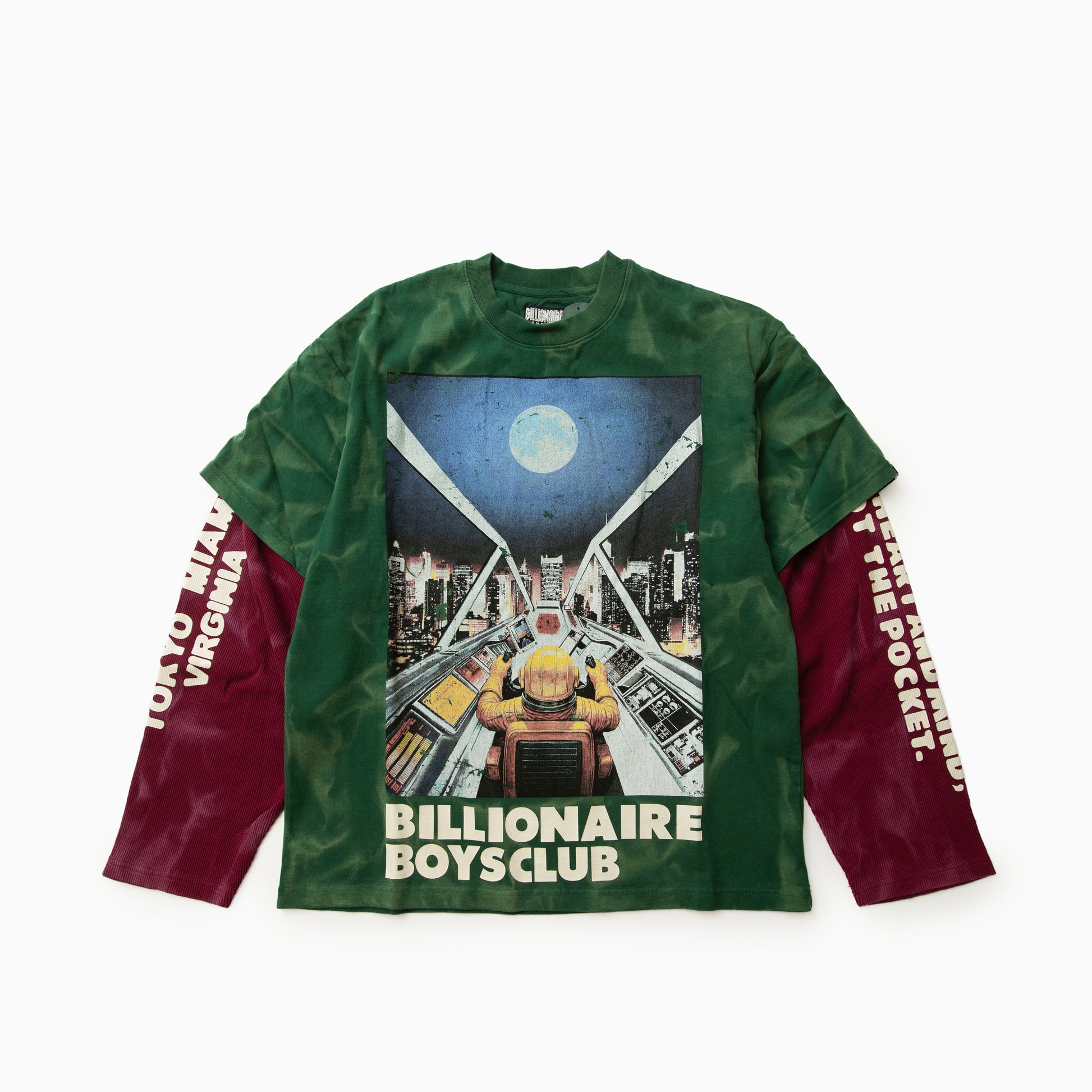 Billionaire boys club BB ARRVIVAL HEAVY WASHED DOUBLE SLEEVE T-SHIRT