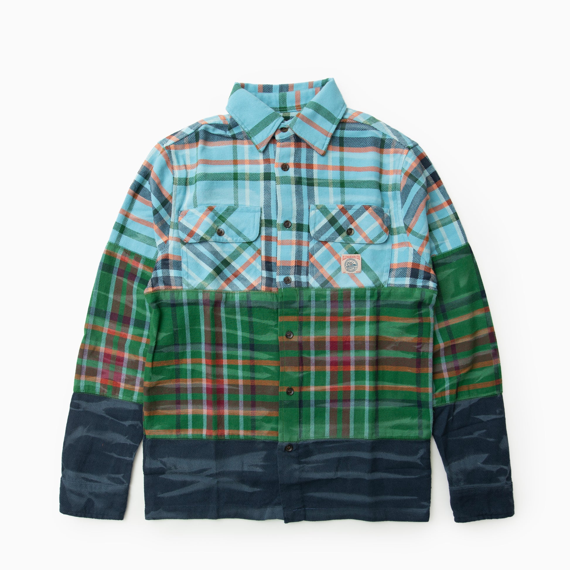Billionaire boys club CURVE JACQUARD WASHED PLAID SHIRT