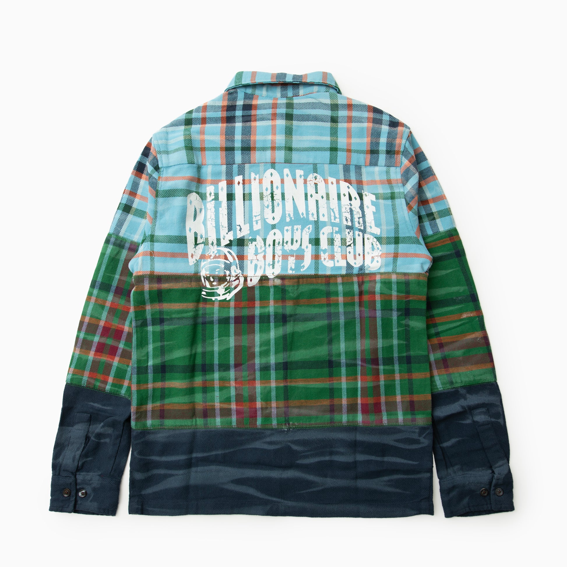 Billionaire boys club CURVE JACQUARD WASHED PLAID SHIRT