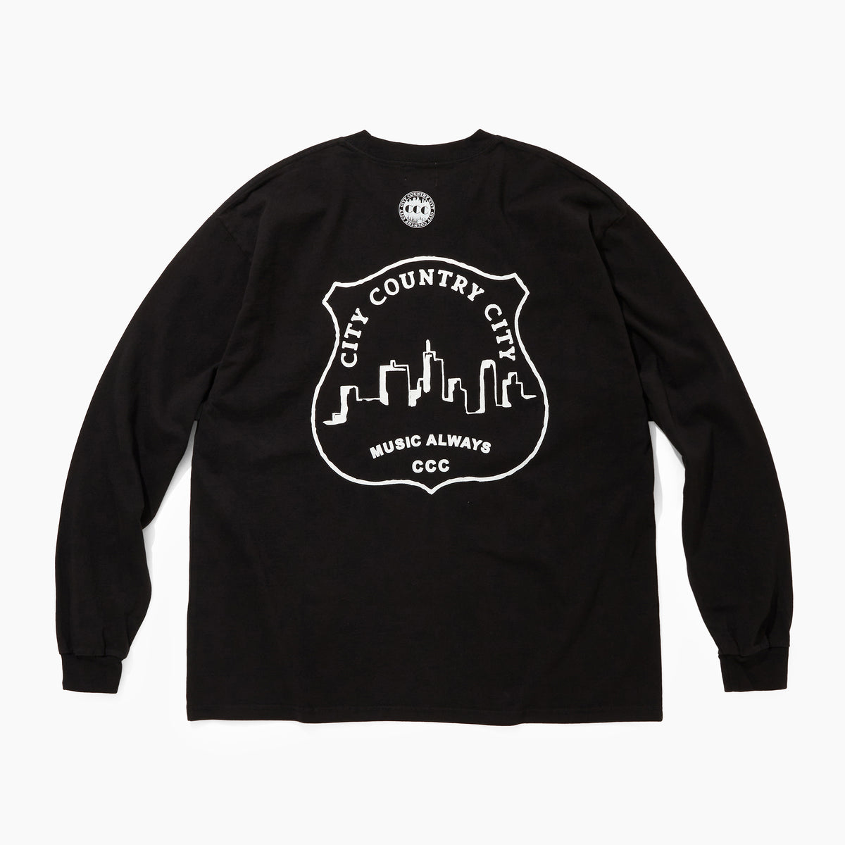 CITY COUNTRY CITY GARMENT DYE COTTON L/S T-SHIRT_MUSIC ALWAYS