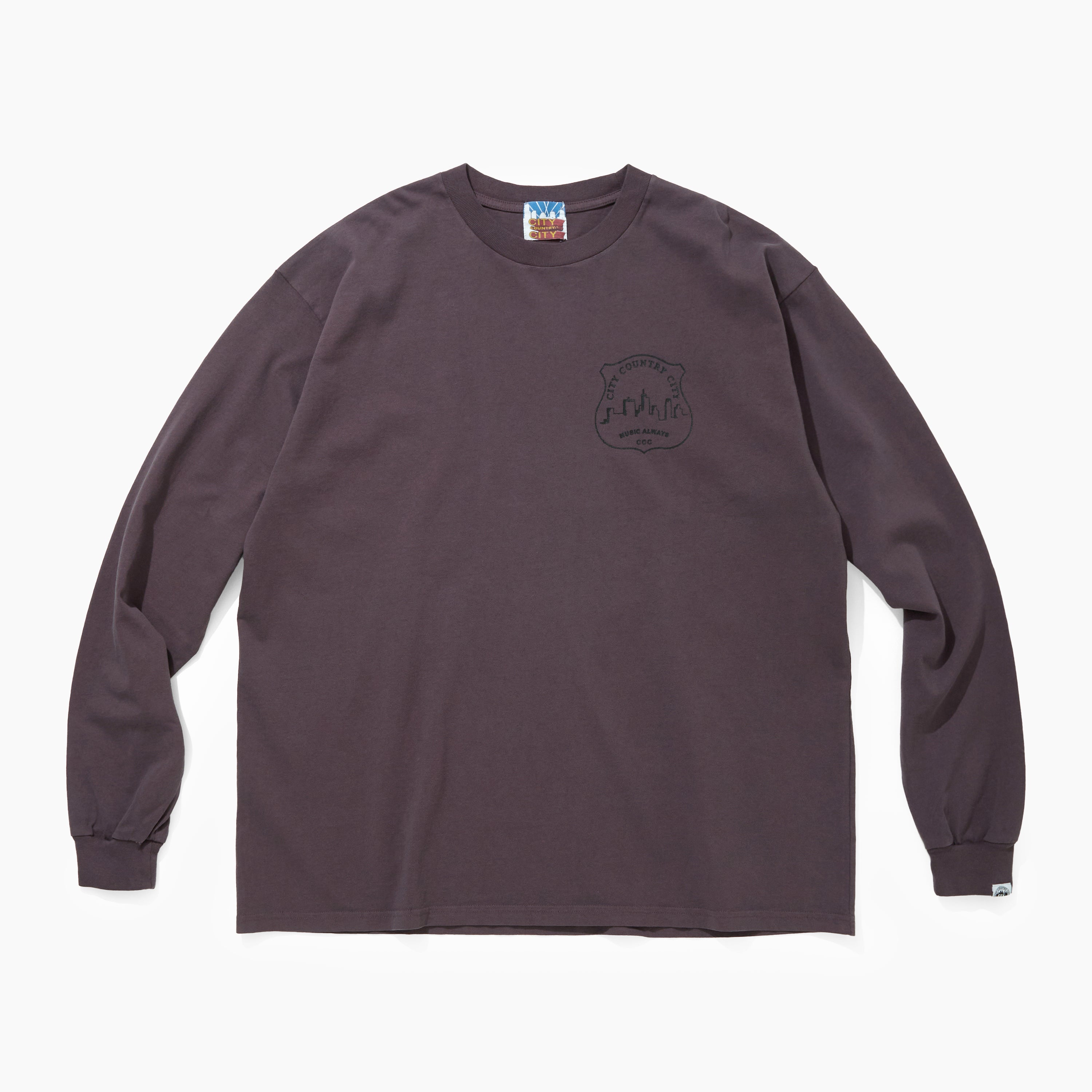 CITY COUNTRY CITY MUSIC ALWAYS｜ガーメントダイ長袖Tシャツ – Surkucafe