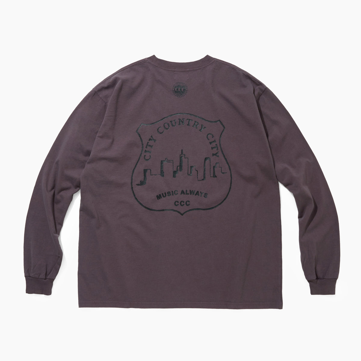 CITY COUNTRY CITY GARMENT DYE COTTON L/S T-SHIRT_MUSIC ALWAYS