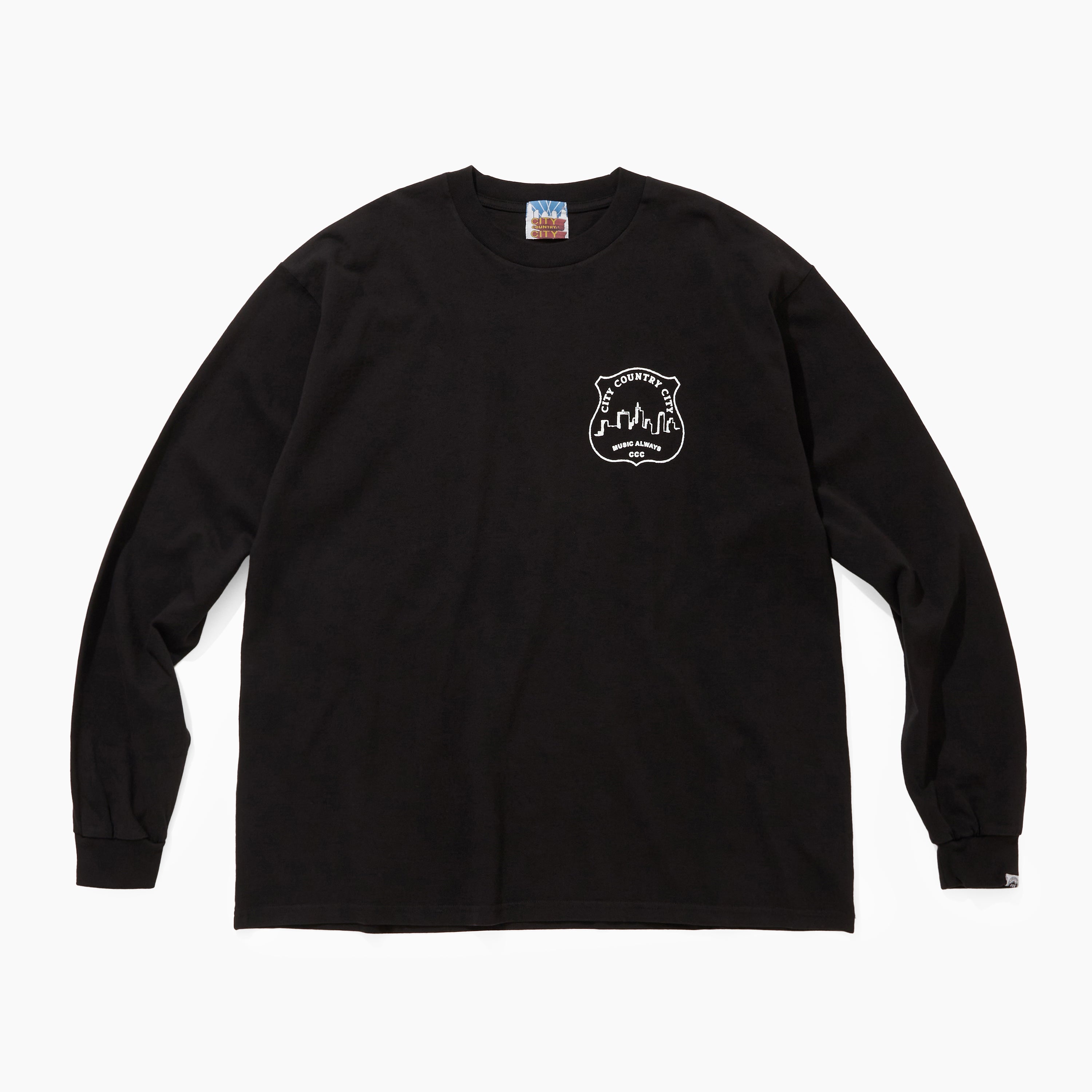 CITY COUNTRY CITY GARMENT DYE COTTON L/S T-SHIRT_MUSIC ALWAYS