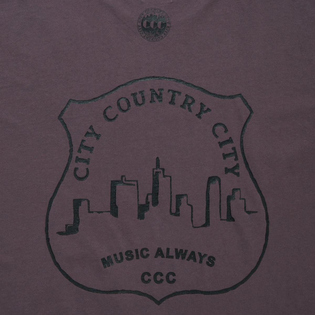 CITY COUNTRY CITY GARMENT DYE COTTON L/S T-SHIRT_MUSIC ALWAYS