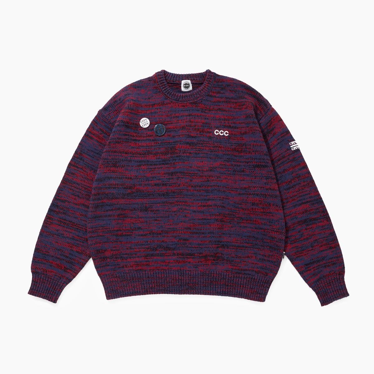 CITY COUNTRY CITY MIX KNIT SWEATER WITH BADGE