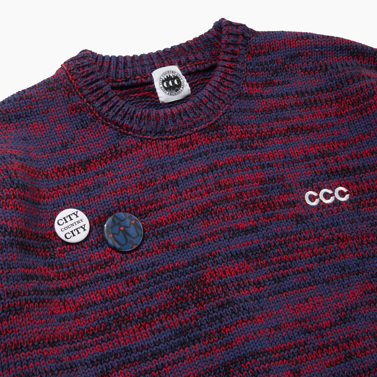 CITY COUNTRY CITY MIX KNIT SWEATER WITH BADGE