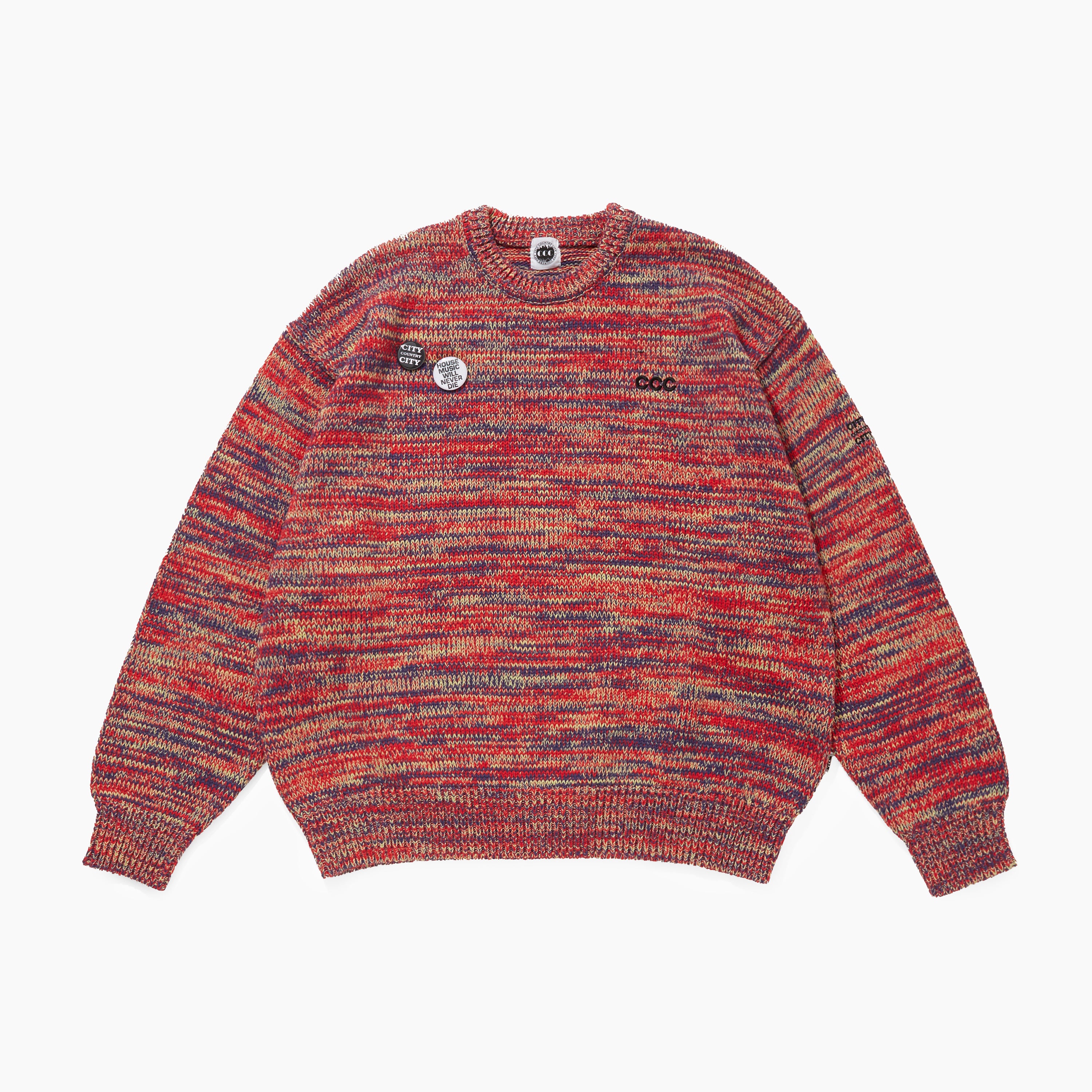 CITY COUNTRY CITY MIX KNIT SWEATER WITH BADGE