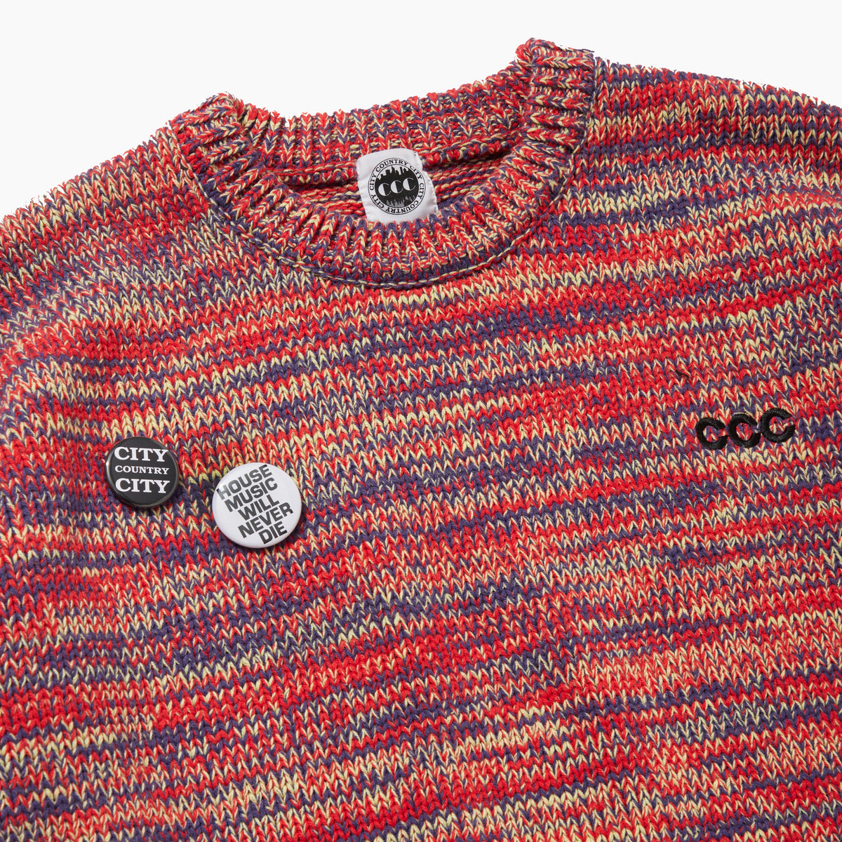 CITY COUNTRY CITY MIX KNIT SWEATER WITH BADGE