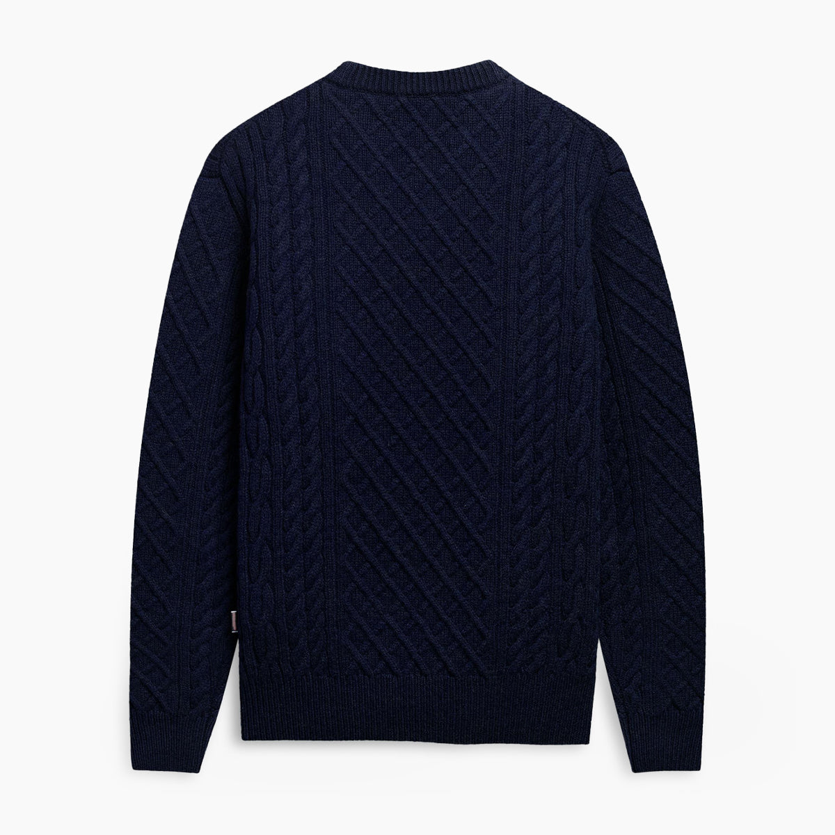 SEBAGO Blue Unisex Wool Cable Knit Sweater
