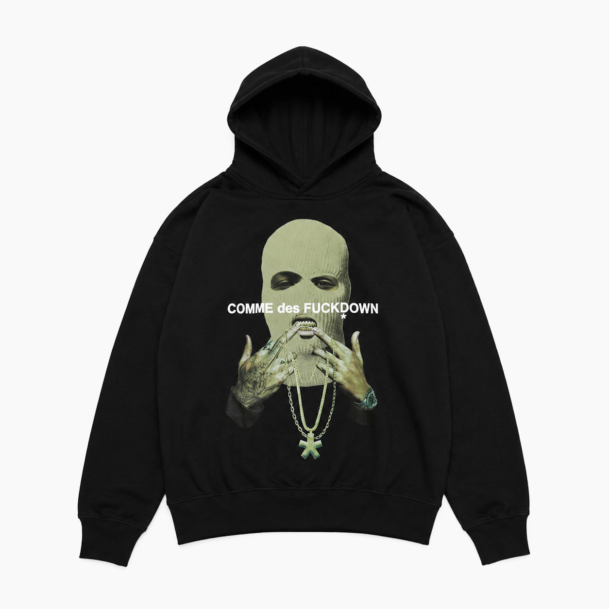 COMME DES FUCKDOWN Hoodie In Jersey Con Stampa Sul Davantii"