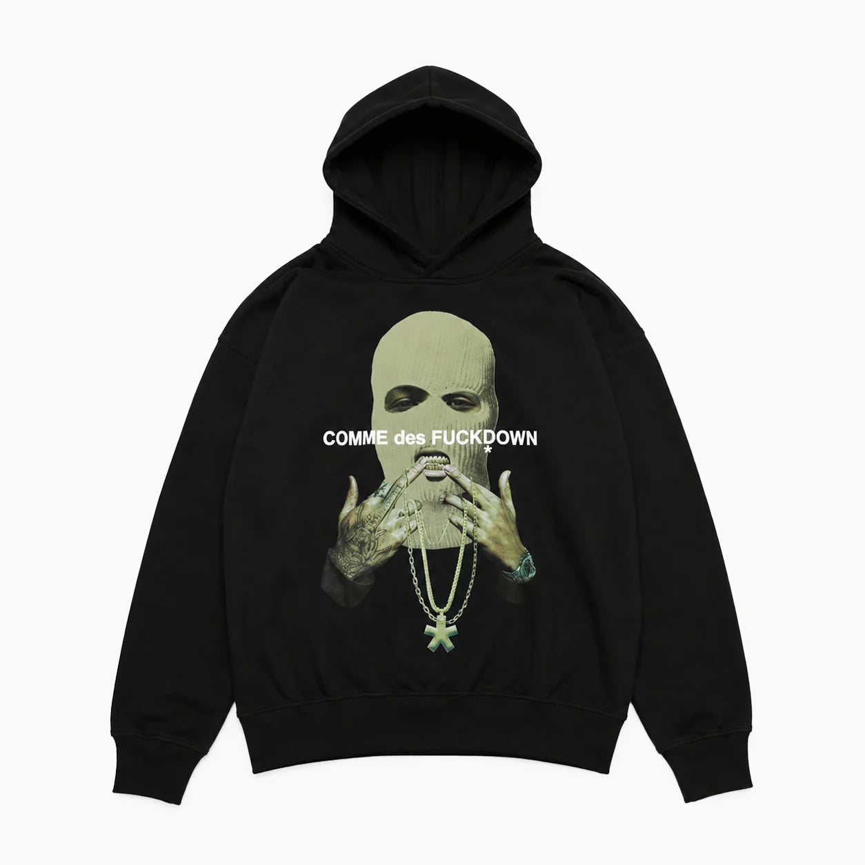COMME DES FUCKDOWN Hoodie In Jersey Con Stampa Sul Davantii"