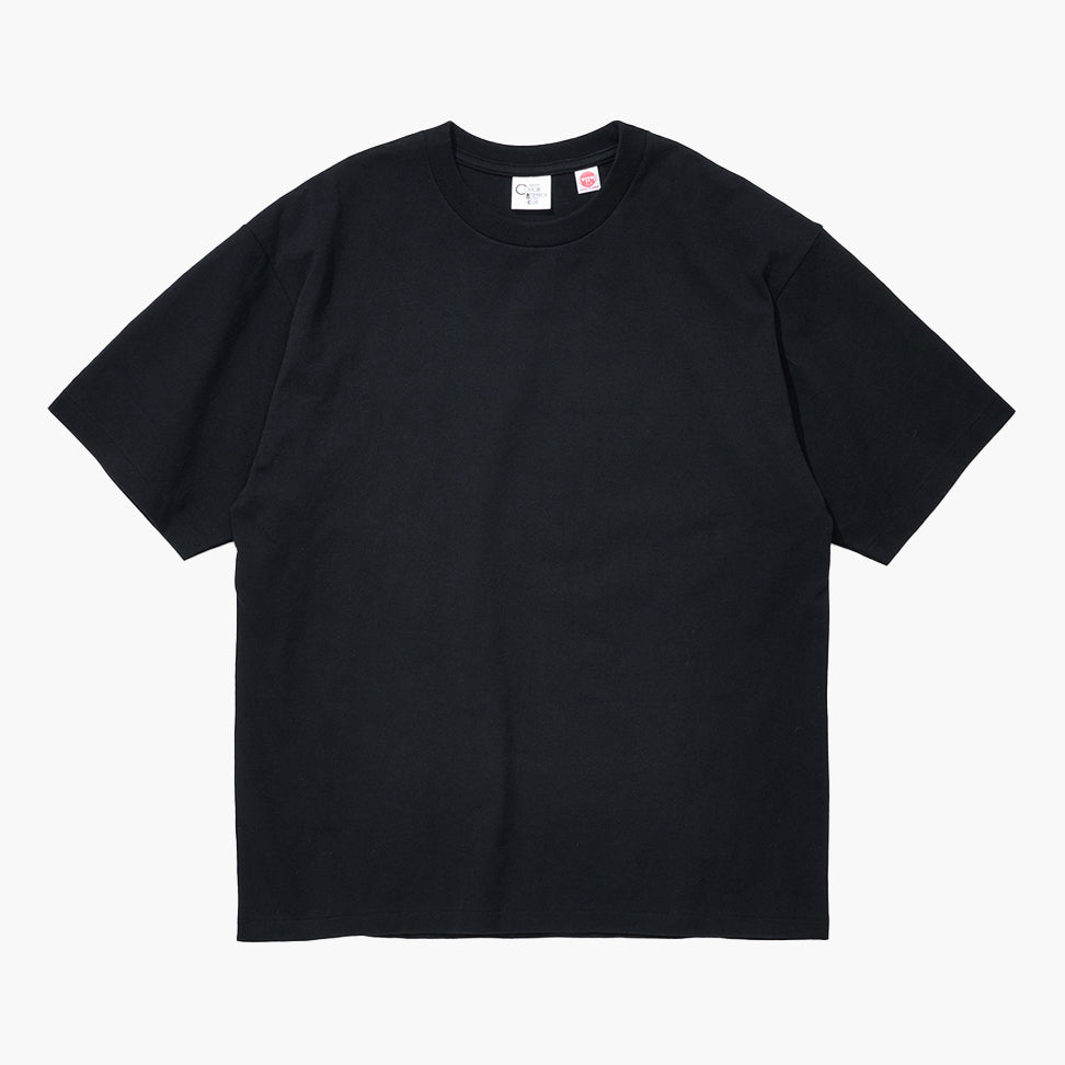 COTTON RESEARCH CLUB USAコットン 丸胴Tシャツ ブラック フロント