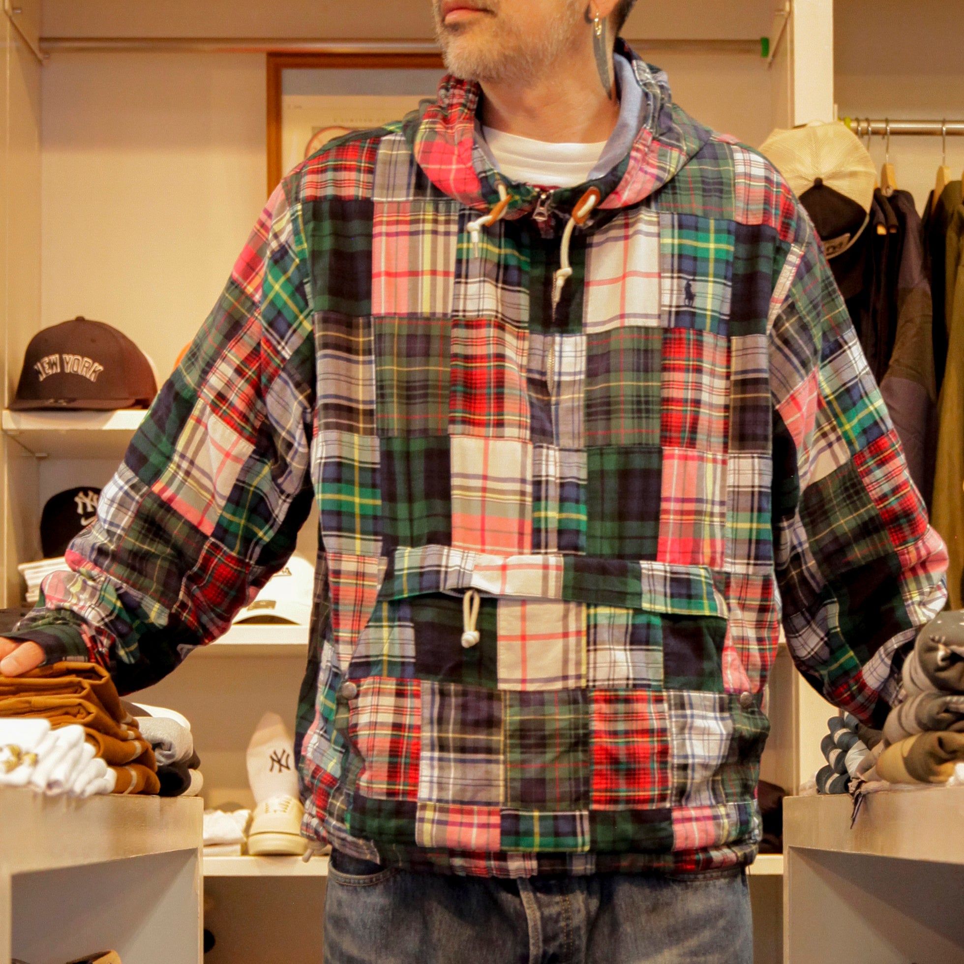 Polo Ralph Lauren Madras Patchwork Hooded Jacket