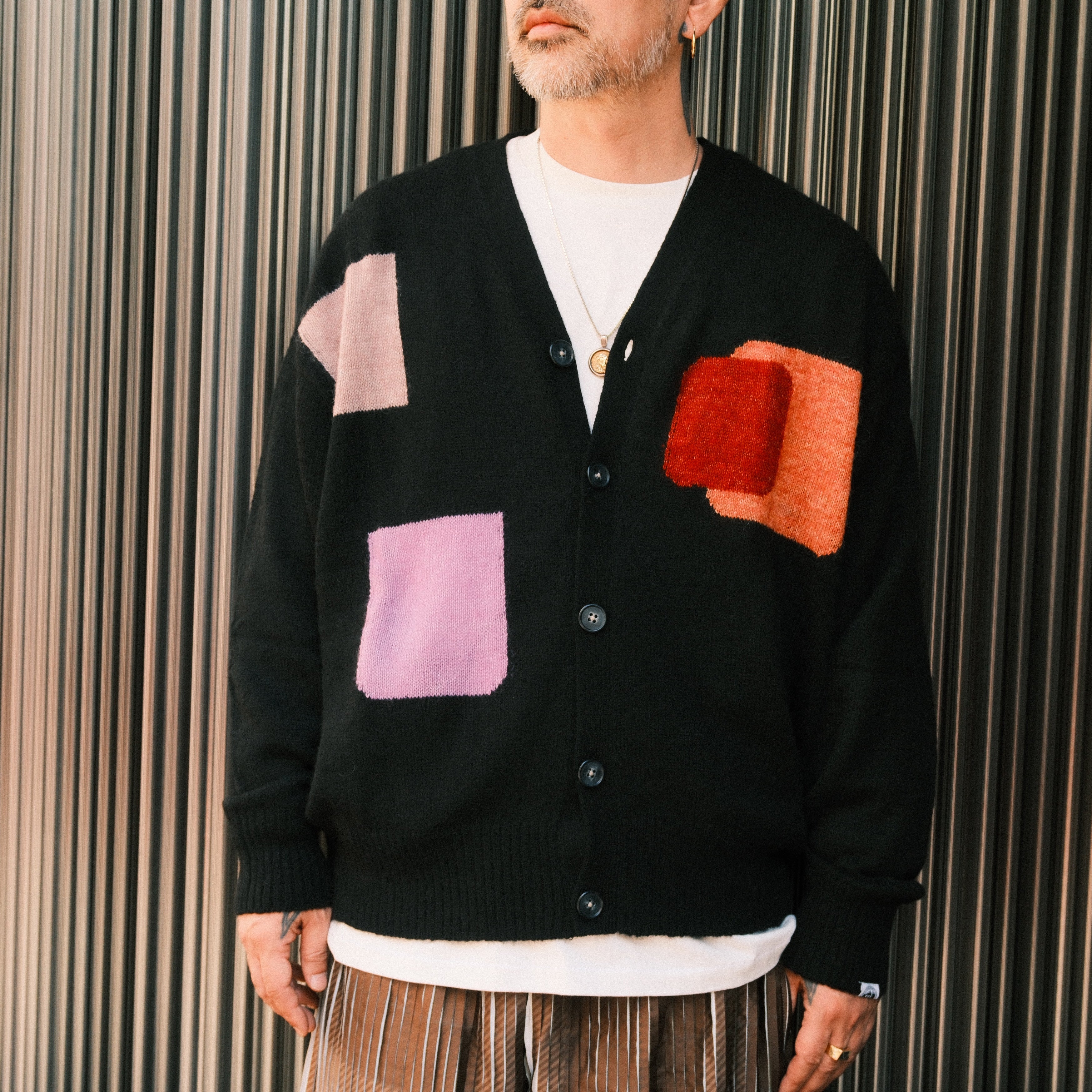 CITY COUNTRY CITY MOHAIR CARDIGAN WITH BADGE