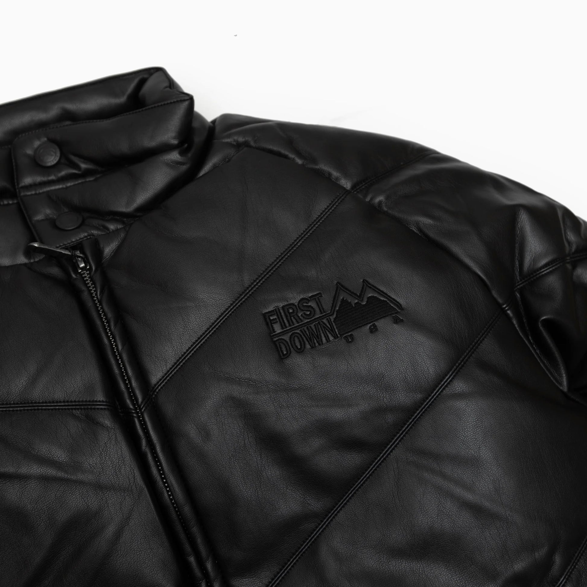 FIRST DOWN PU Leather V-Down JKT SMU