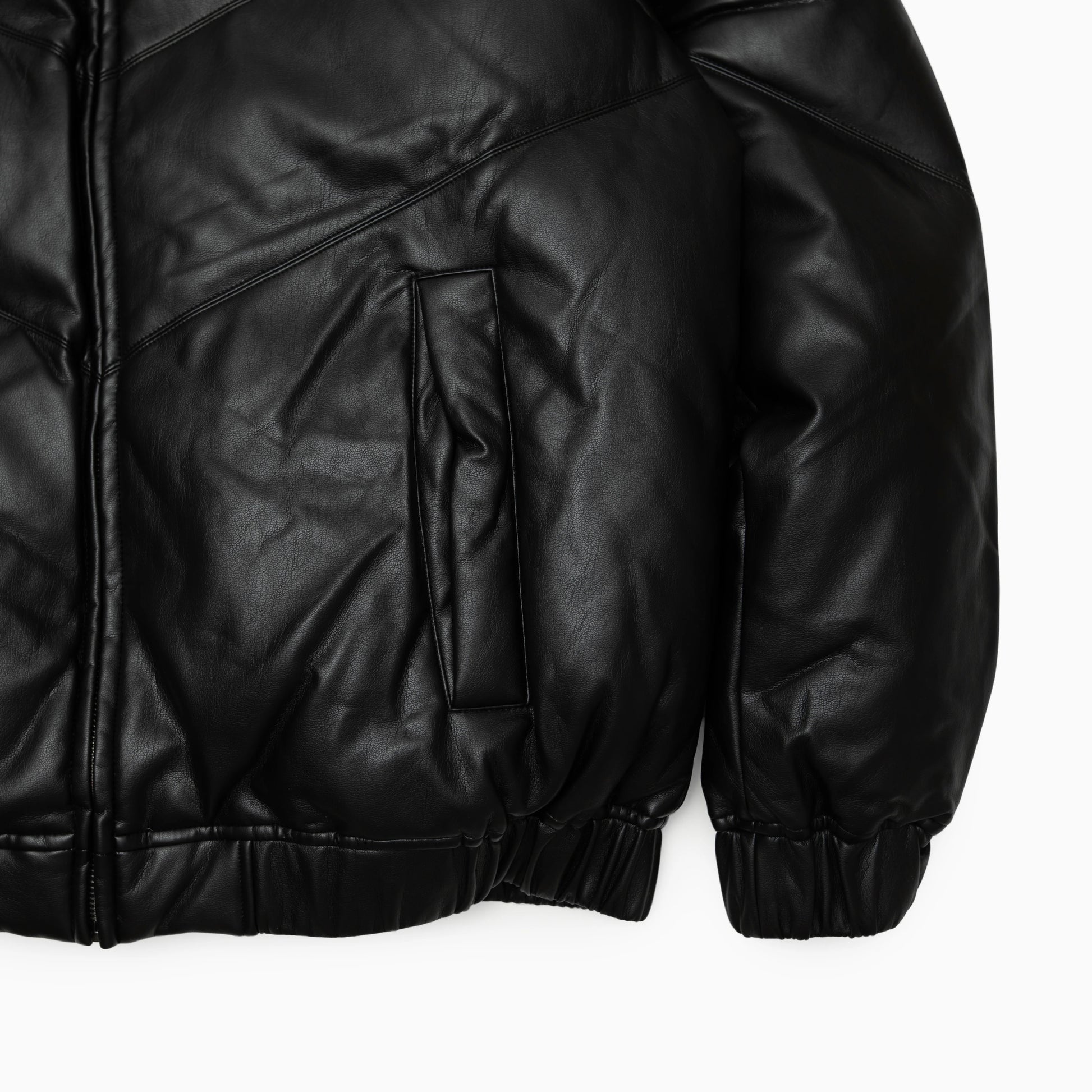 FIRST DOWN PU Leather V-Down JKT SMU