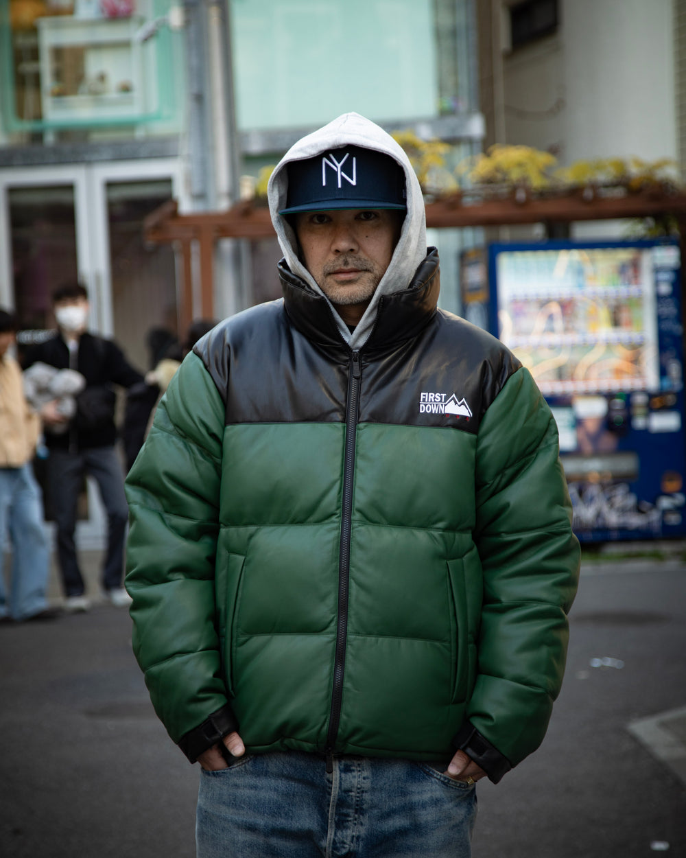 FIRST DOWN USA  BUBBLE DOWN JKT COLOR LEATHER style image