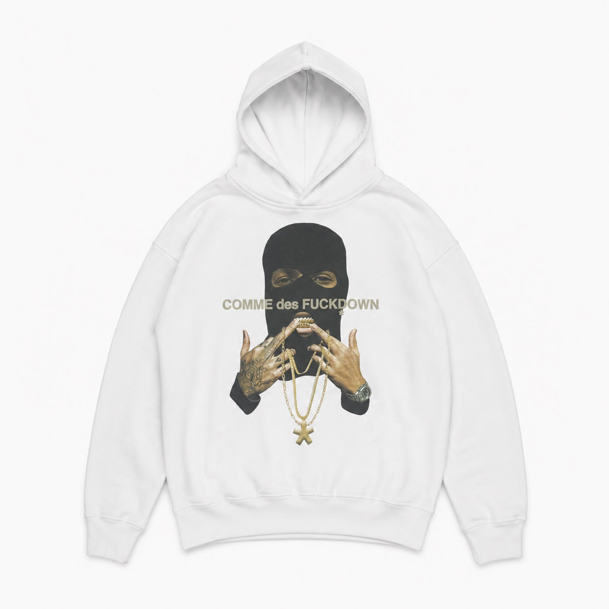 COMME DES FUCKDOWN Hoodie In Jersey Con Stampa Sul Davantii"