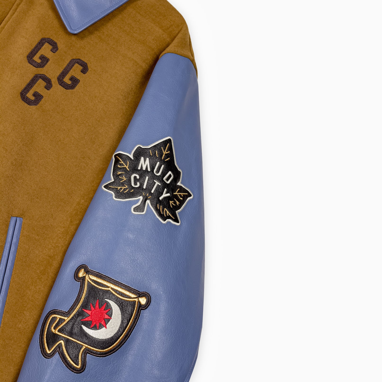 GRIMEY Mud'S The Residence Brown Baseball Jacket