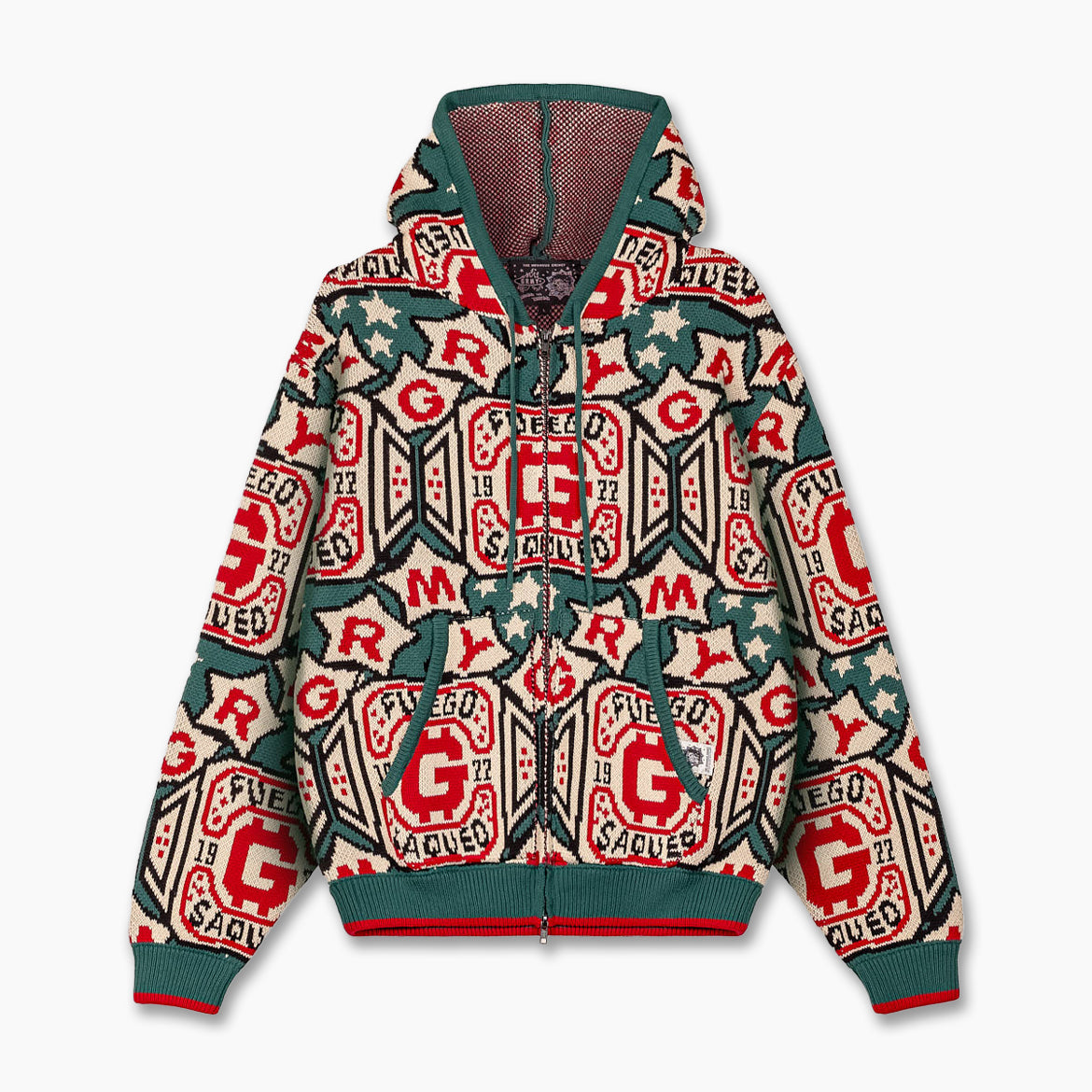 GRIMEY SHO NUFF KNIT ZIPPER HOODIE
