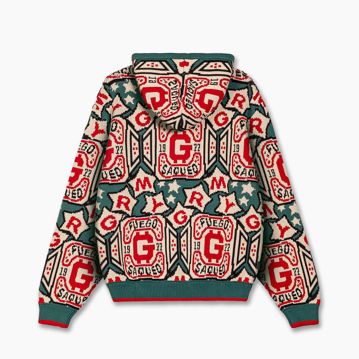 GRIMEY SHO NUFF KNIT ZIPPER HOODIE