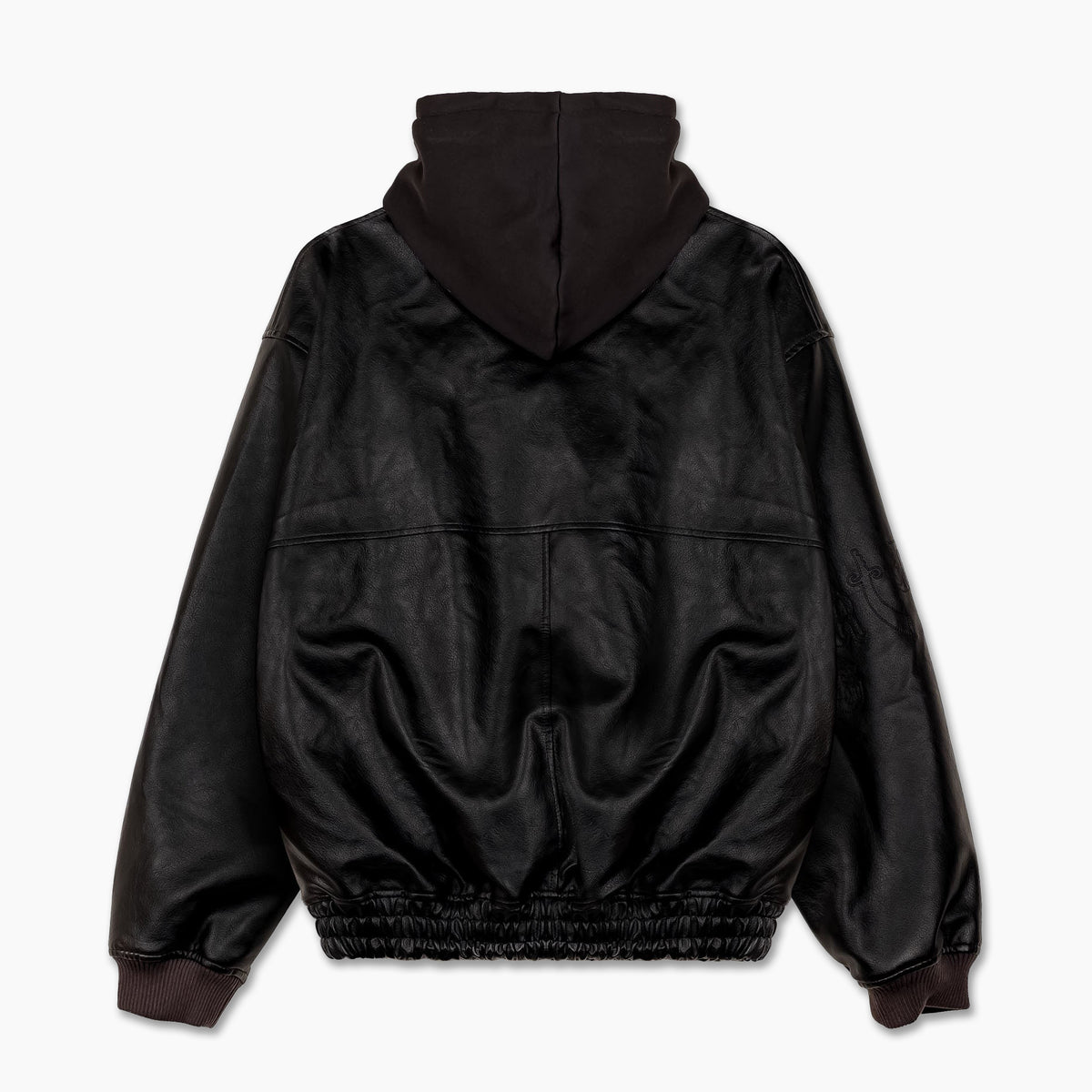 GRIMEY ODD CUTLASS HOODED PU LEATHER JACKET