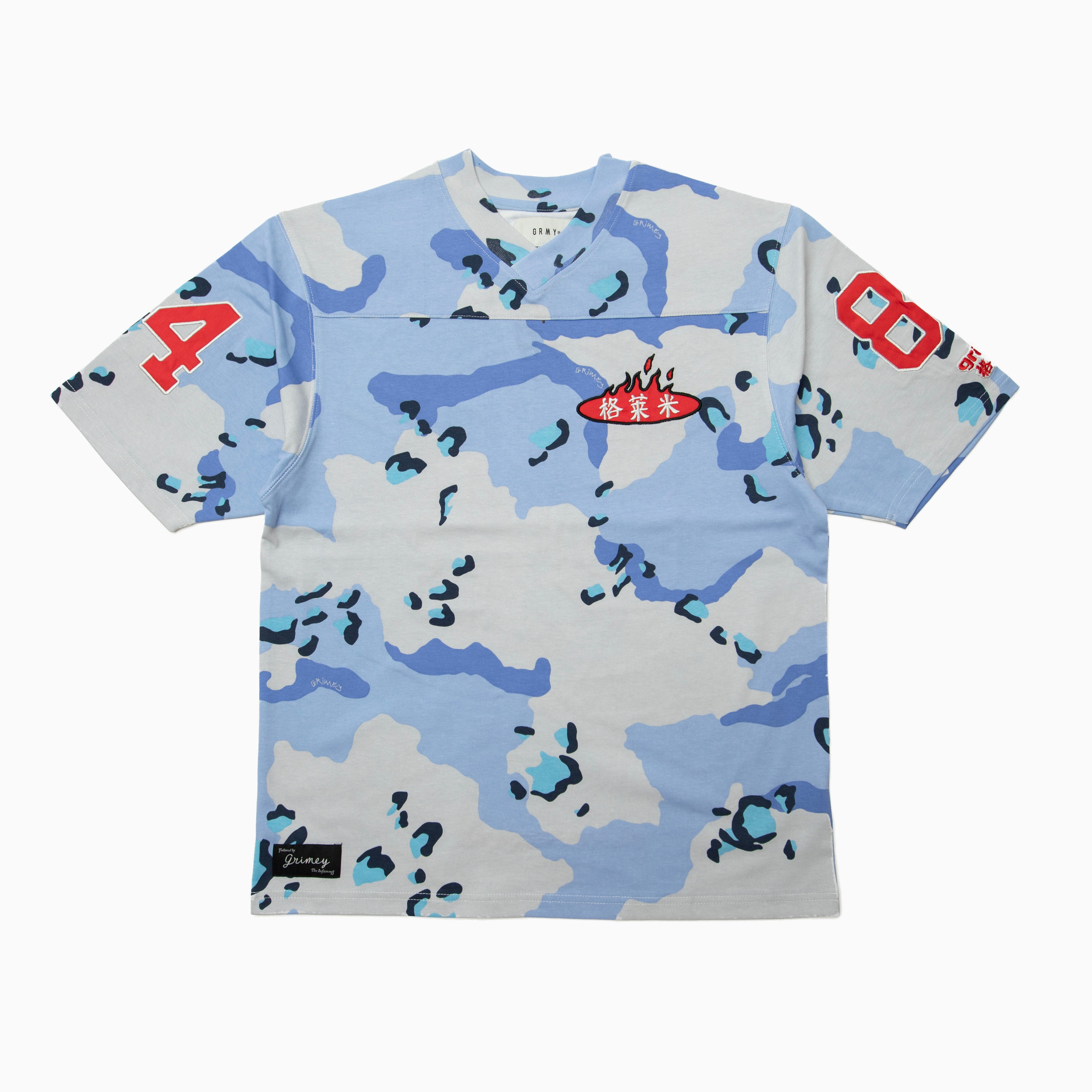 GRIMEY Concreat jungle all over print Vneck oversized Tee