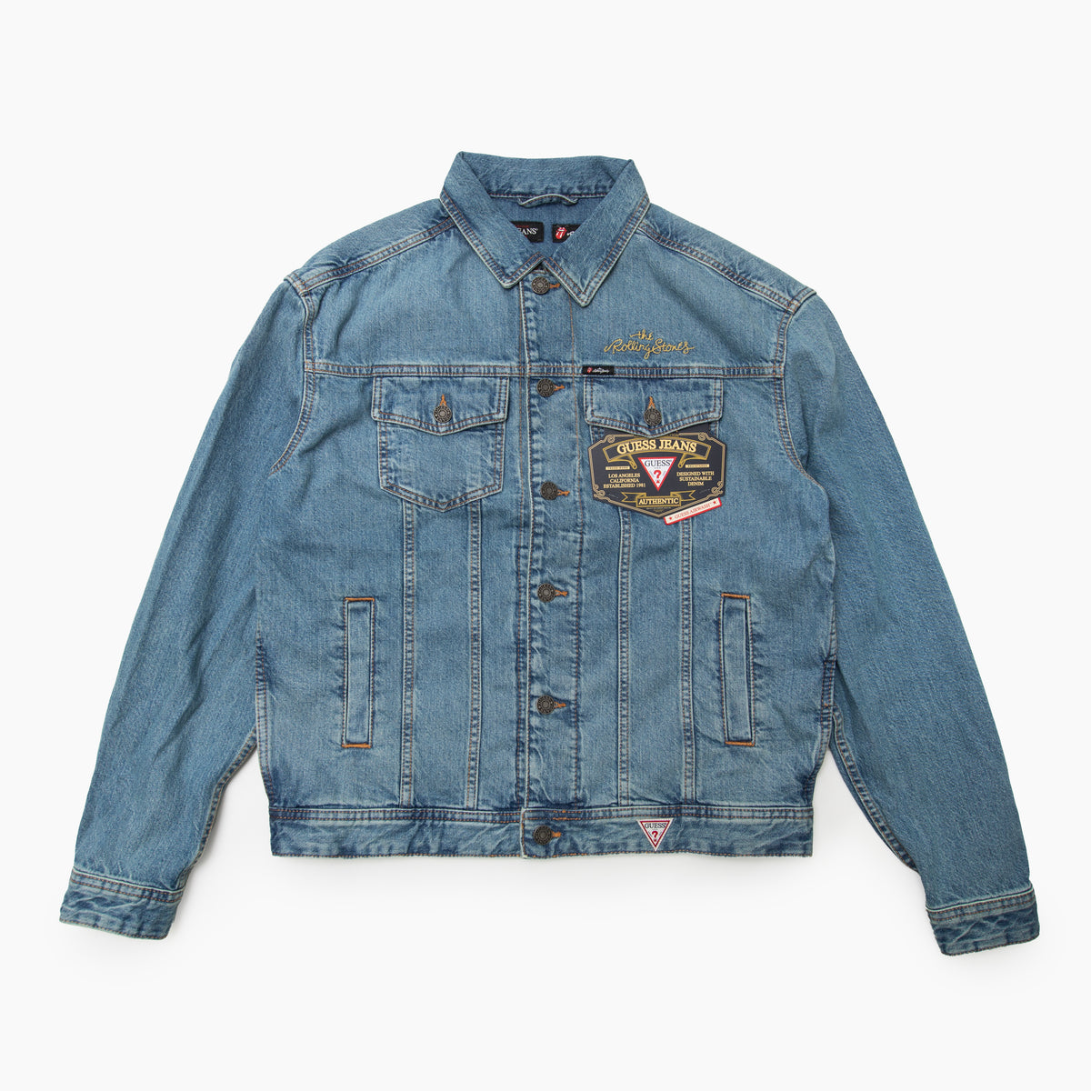 GUESS JEANS X Rolling Stones Trucker Jacket デニムジャケット ローリングストーンズ