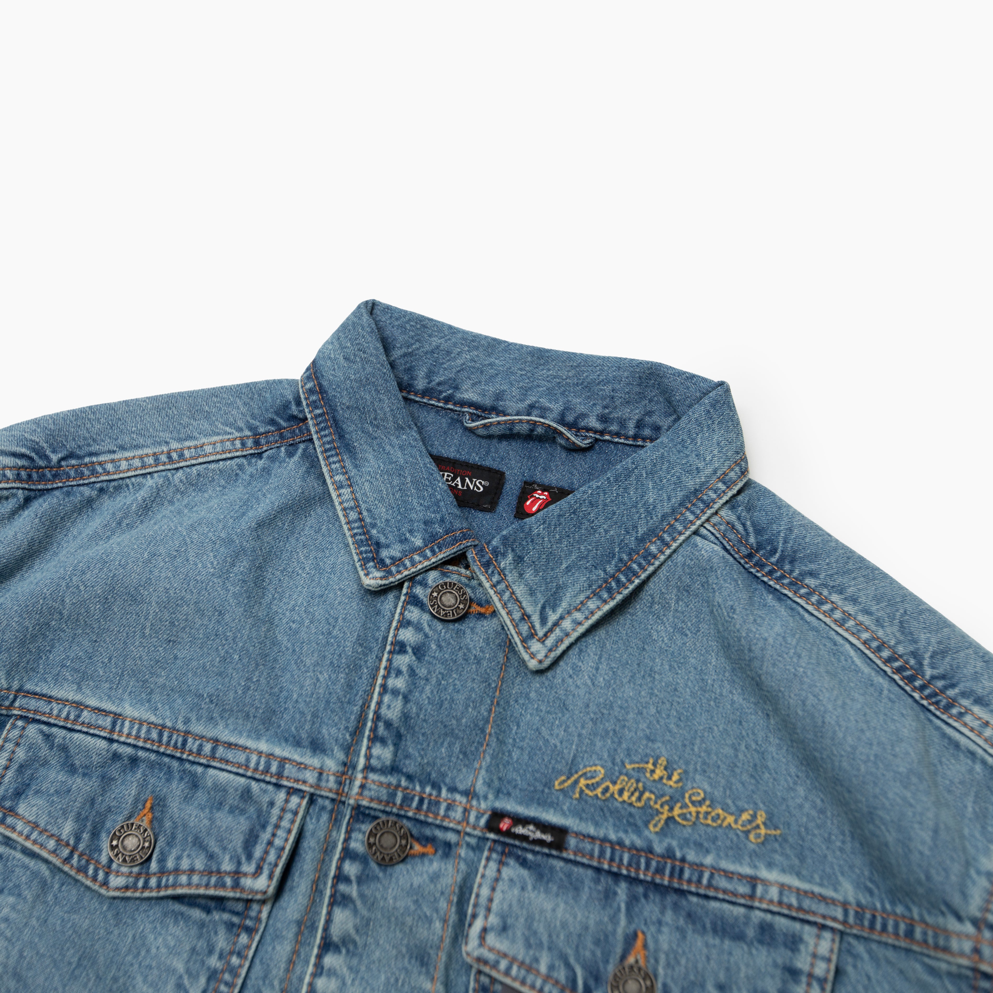 GUESS JEANS X Rolling Stones Trucker Jacket デニムジャケット ローリングストーンズ
