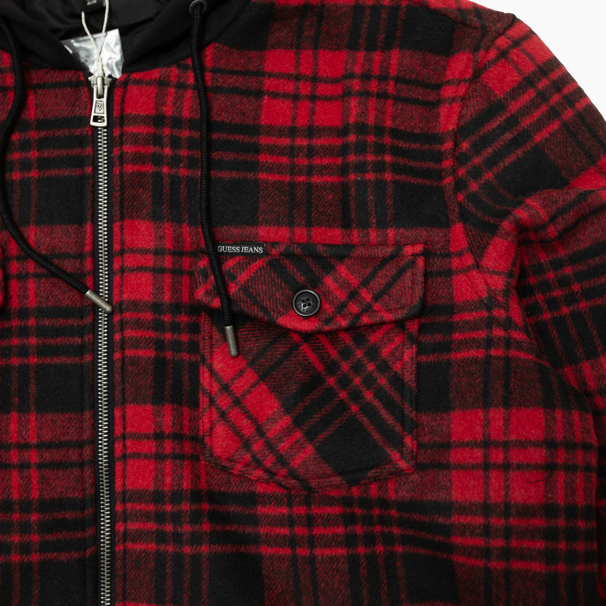 GUESS JEANS Hooded Flannel Shirt アウター ジャケット