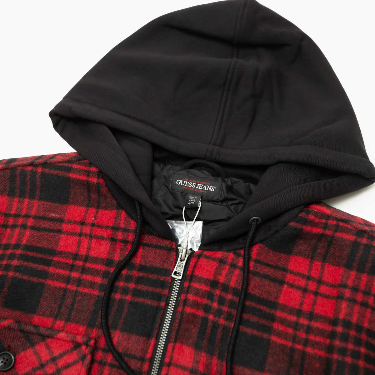 GUESS JEANS Hooded Flannel Shirt アウター ジャケット