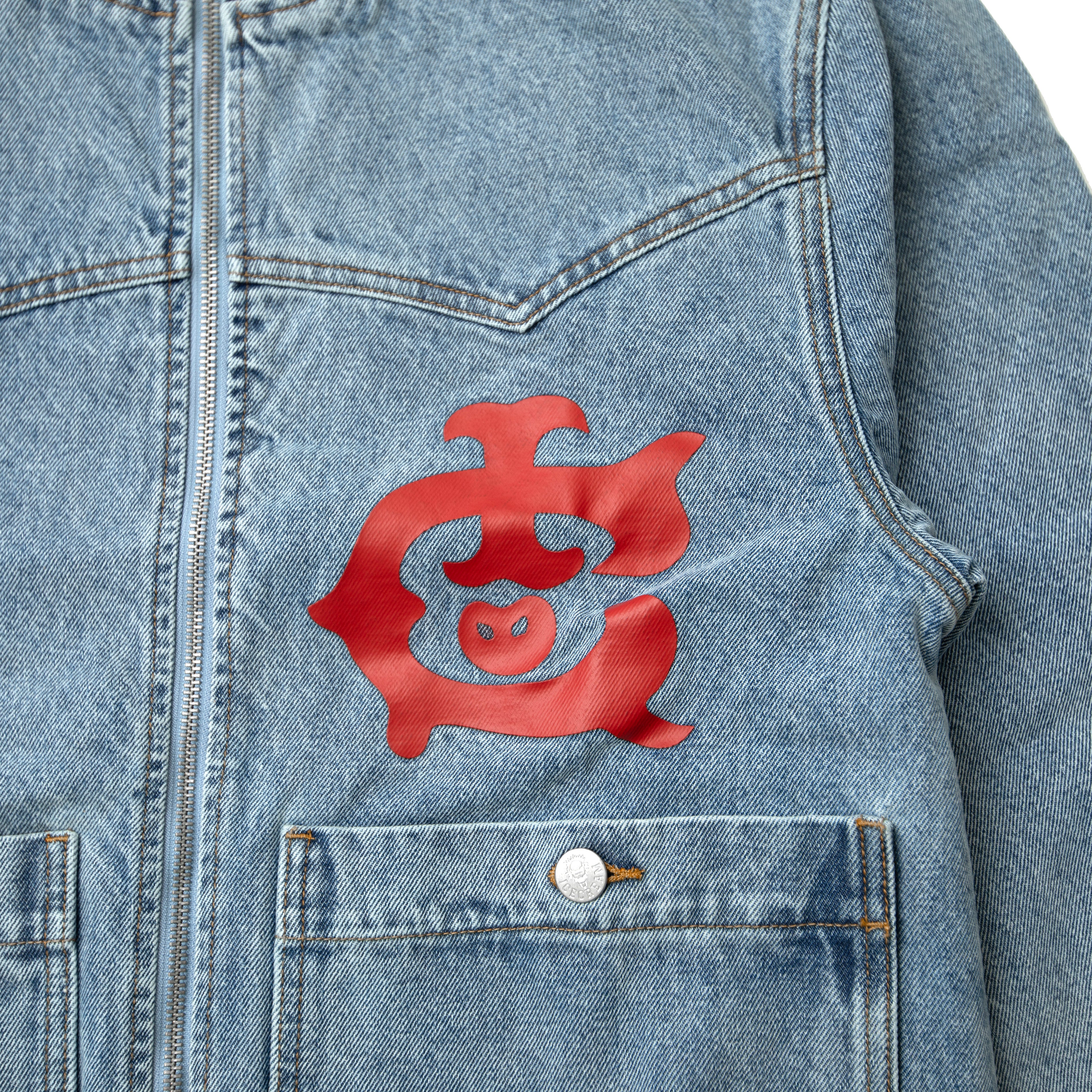 Icecream WESTERN HOODED ZIP THROUGH DENIM JACKET