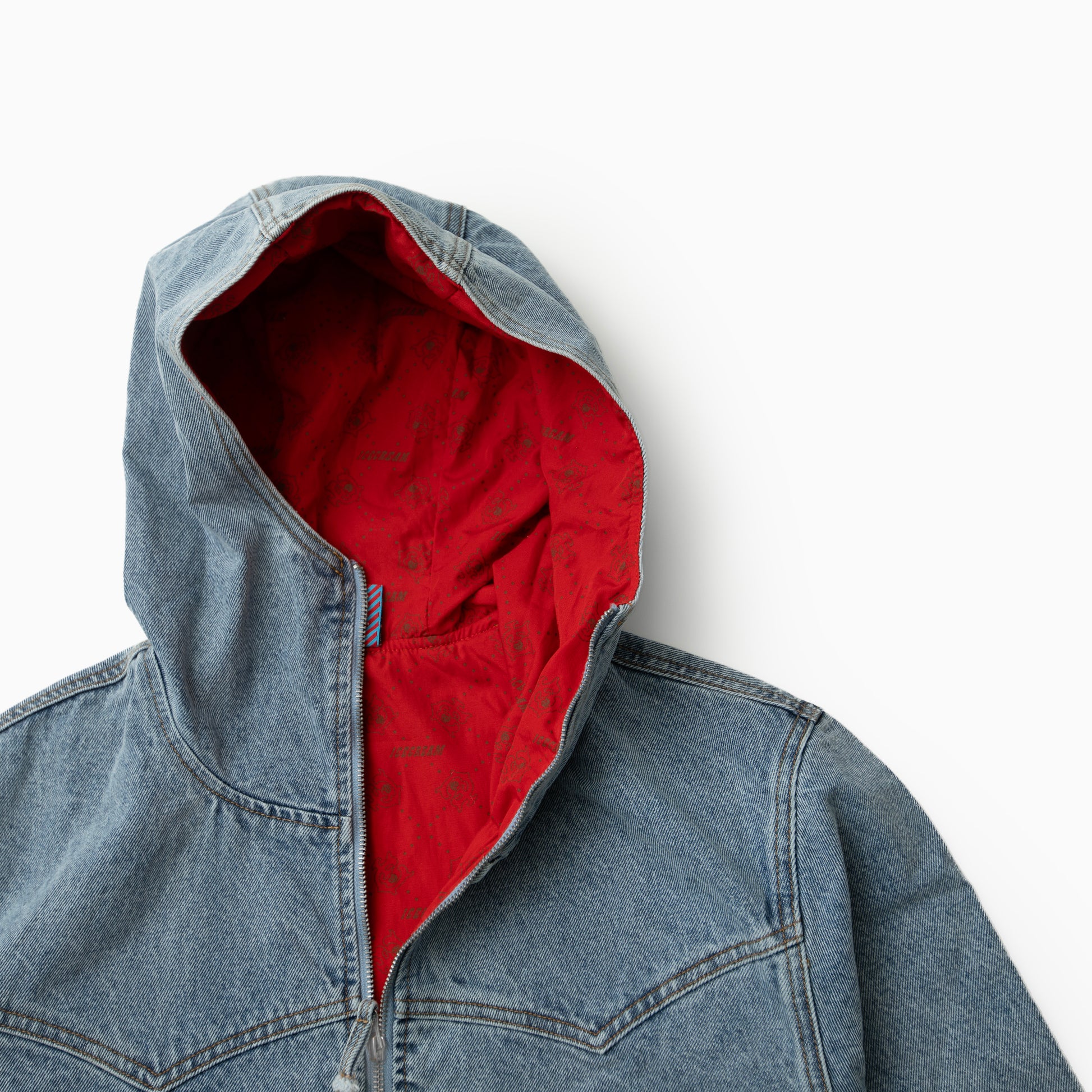 Icecream WESTERN HOODED ZIP THROUGH DENIM JACKET
