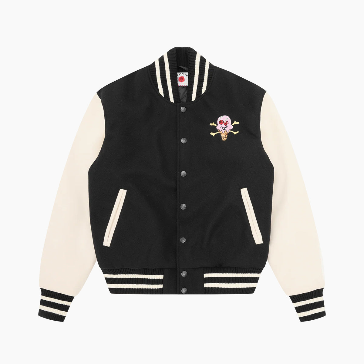 ICECREAM EU CONES & BONES VARSITY JACKET