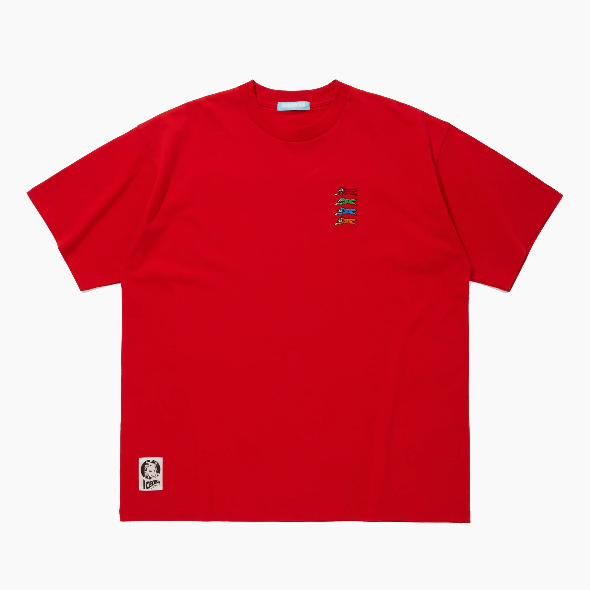 ICECREAM Embroidered Logo Cotton T-Shirt_Running Dog
