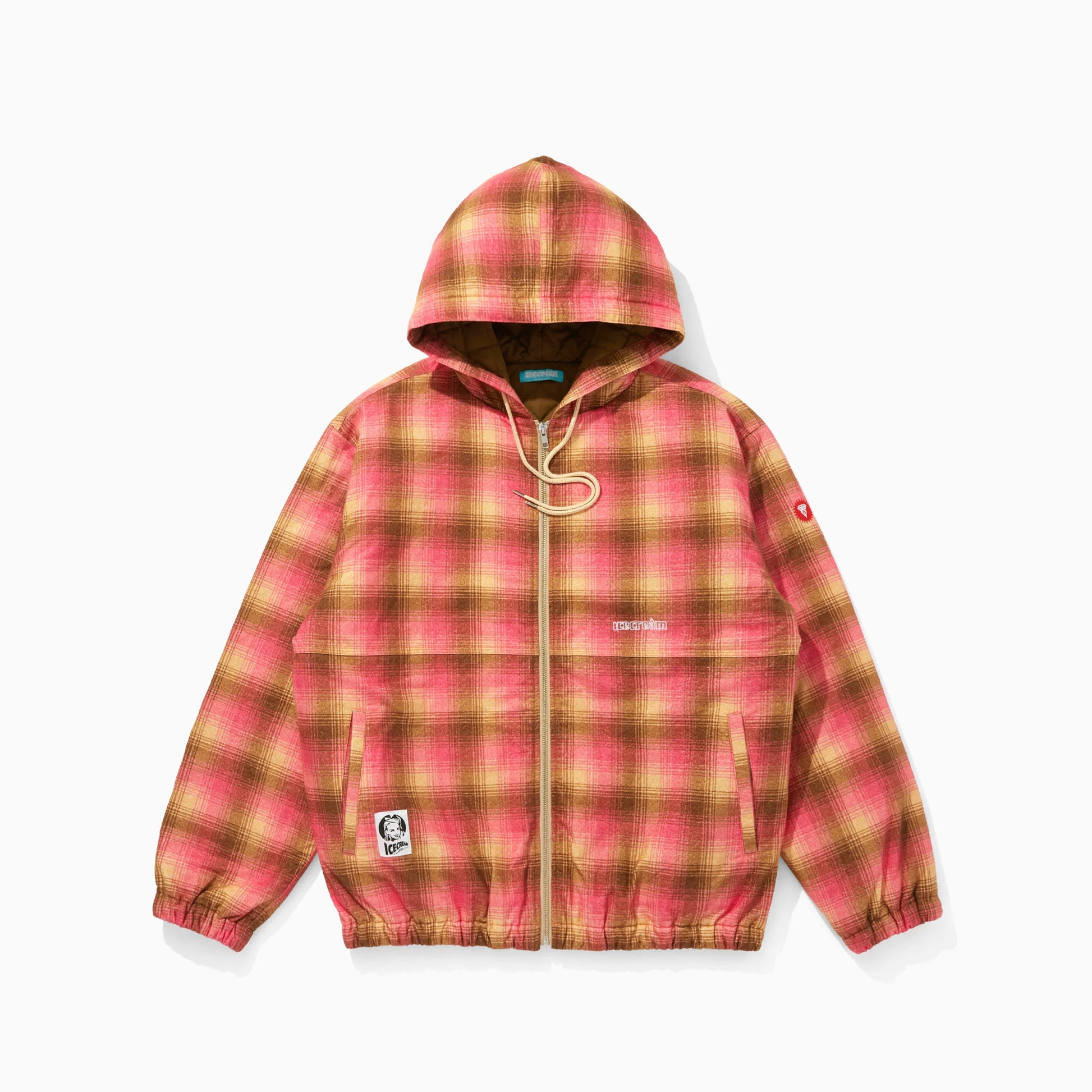 ICECREAM EMBROIDERED LOGO ZIP HOODIE