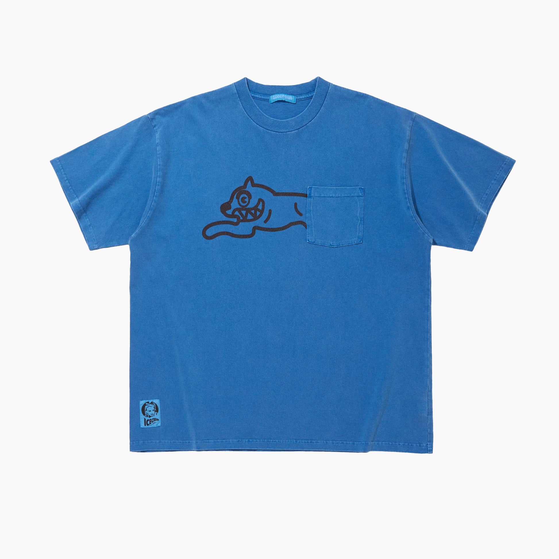 ICECREAM Overdyed Pocket T-shrt_Running Dog (Japan exclusive) ICEJP261C010