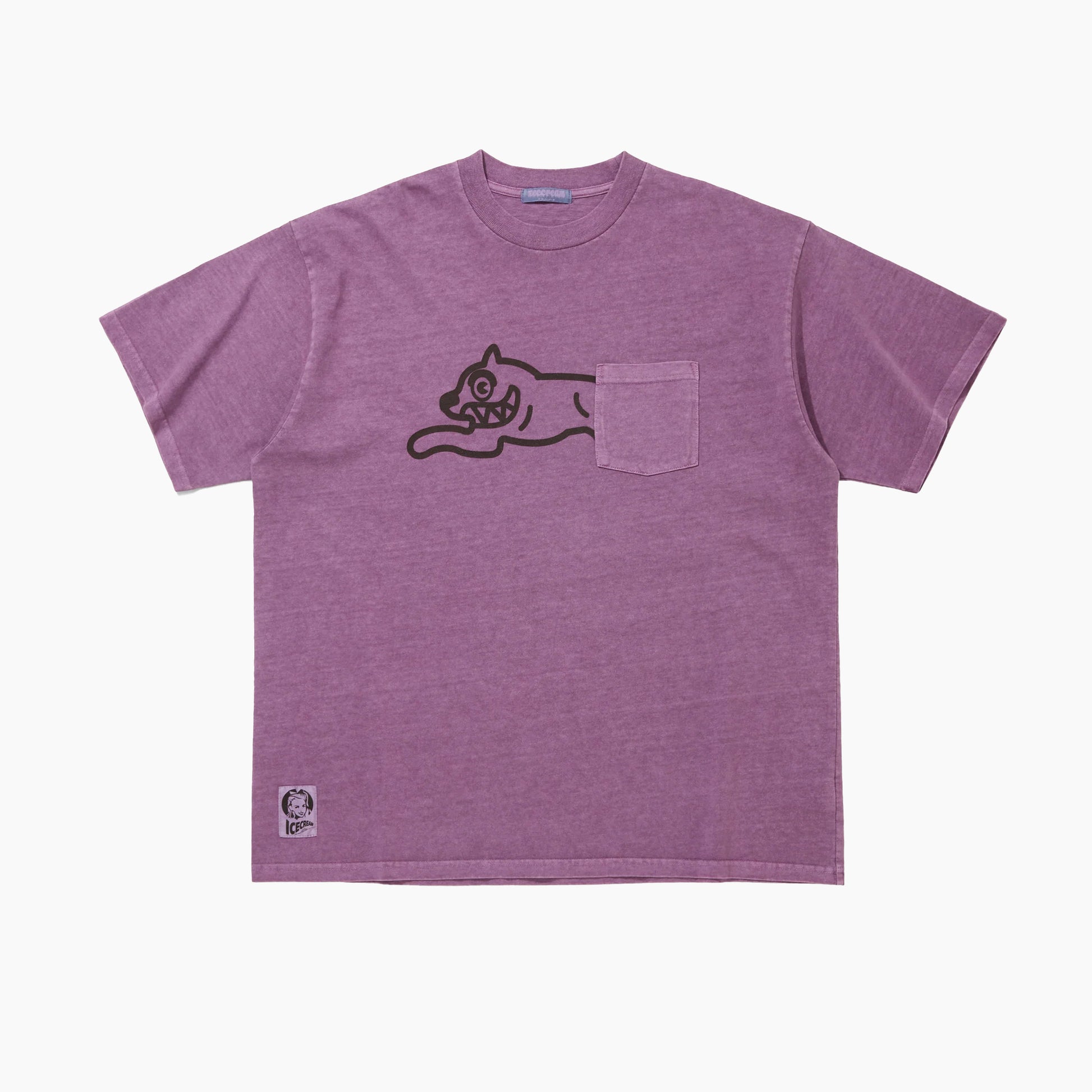 ICECREAM Overdyed Pocket T-shrt_Running Dog (Japan exclusive) ICEJP261C010