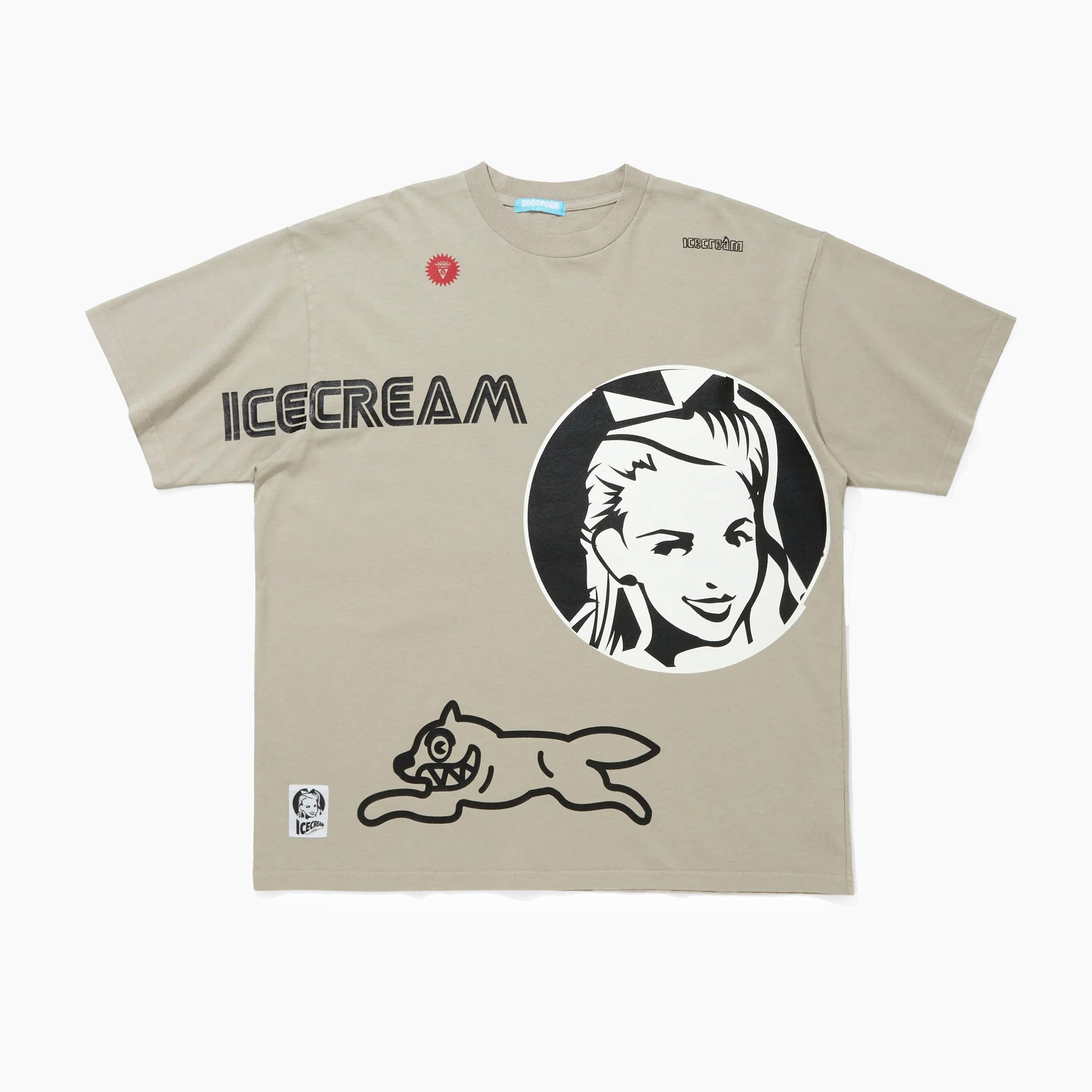 ICECREAM Garment Dye Cotton T-shirt_Scrap (Japan exclusive) ICEJP261C012