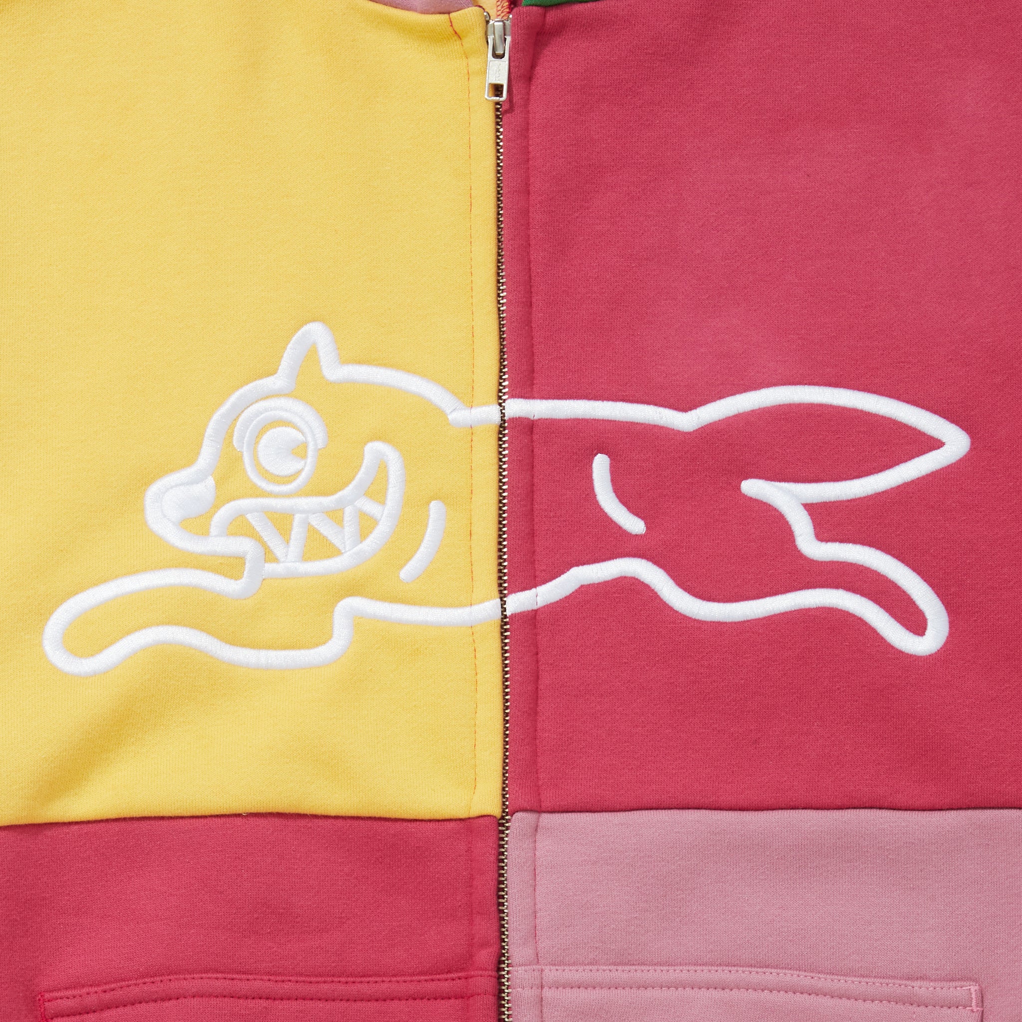 ICECREAM EMBROIDEREY LOGO CRAZY COTTON ZIP UP HOODIE/ Japan Exclusive