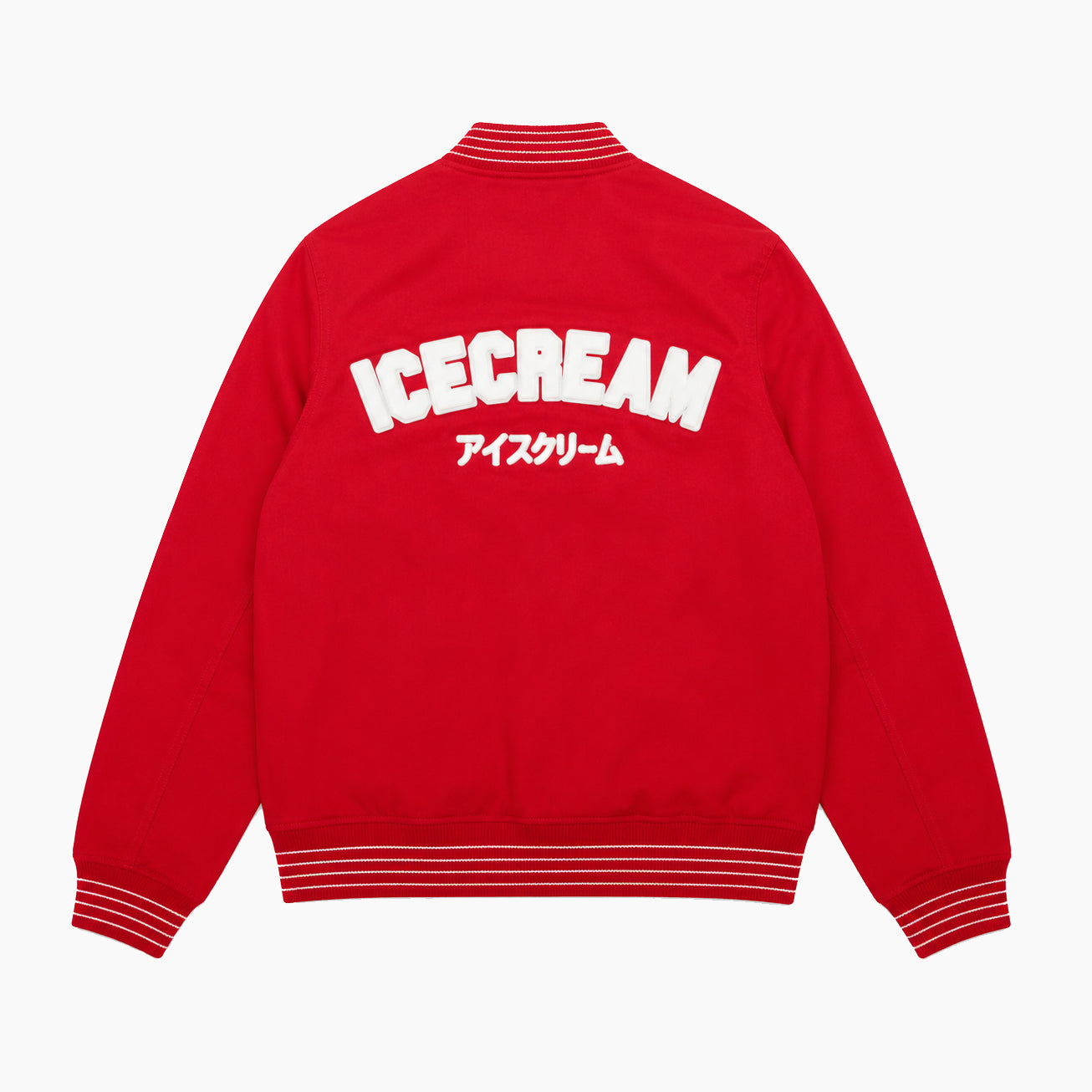 ICECREAM HOUNDS CHENILLE APPLIQUE VARSITY JACKET