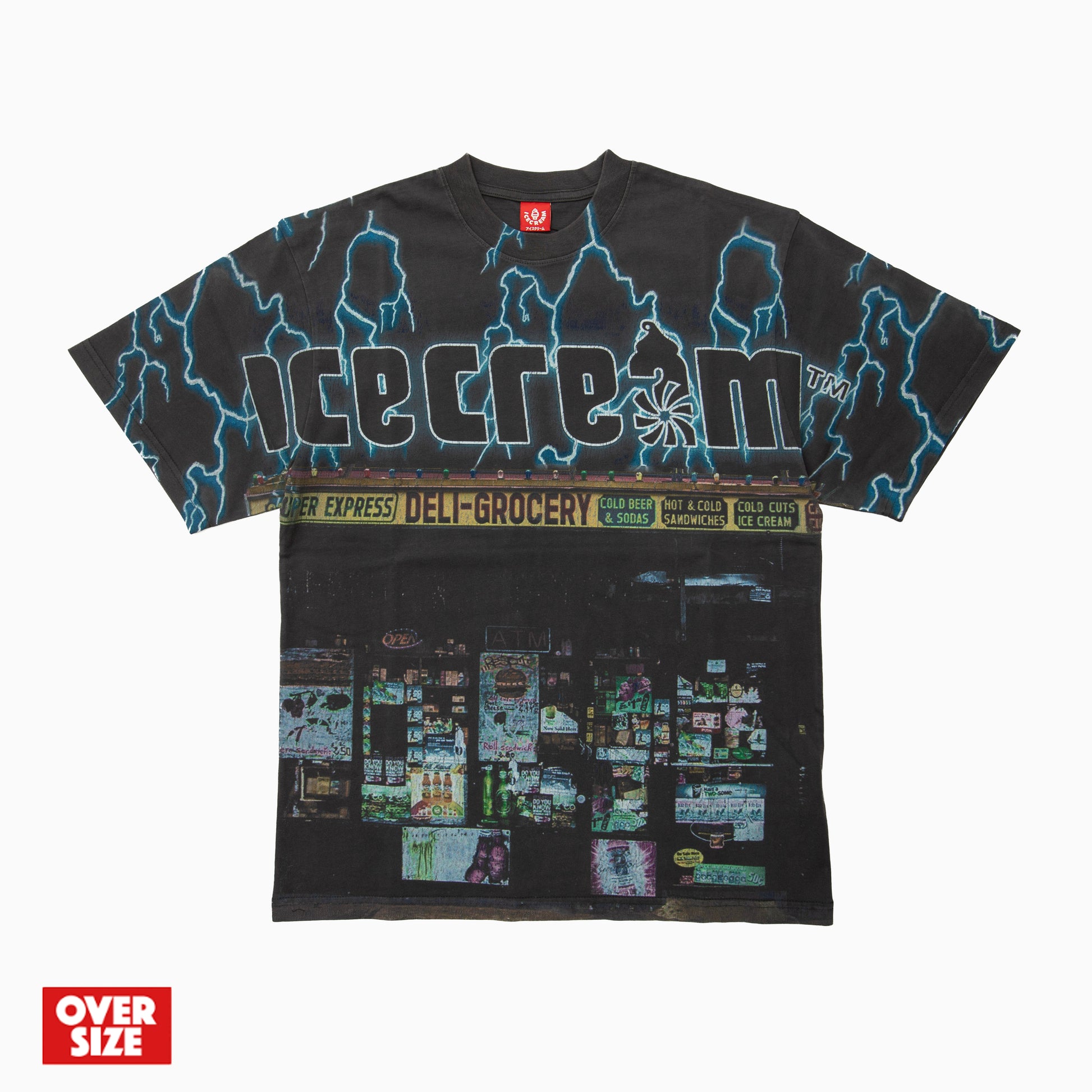 Icecream STATIC WASHED OVERSIZED T-SHIRT