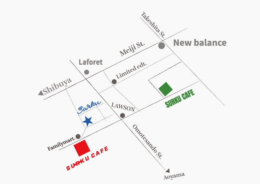 SURKU CAFE 店舗マップ