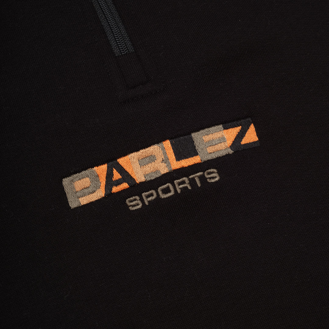 Parlez clothing ORA 1/4 ZIP BLACK