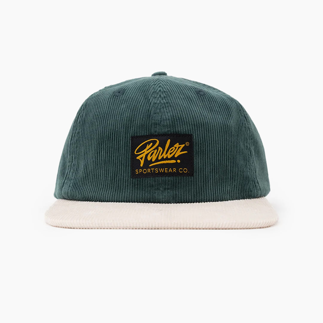 Parlez clothing CHESTER 6 PANEL CAP DEEP GREEN