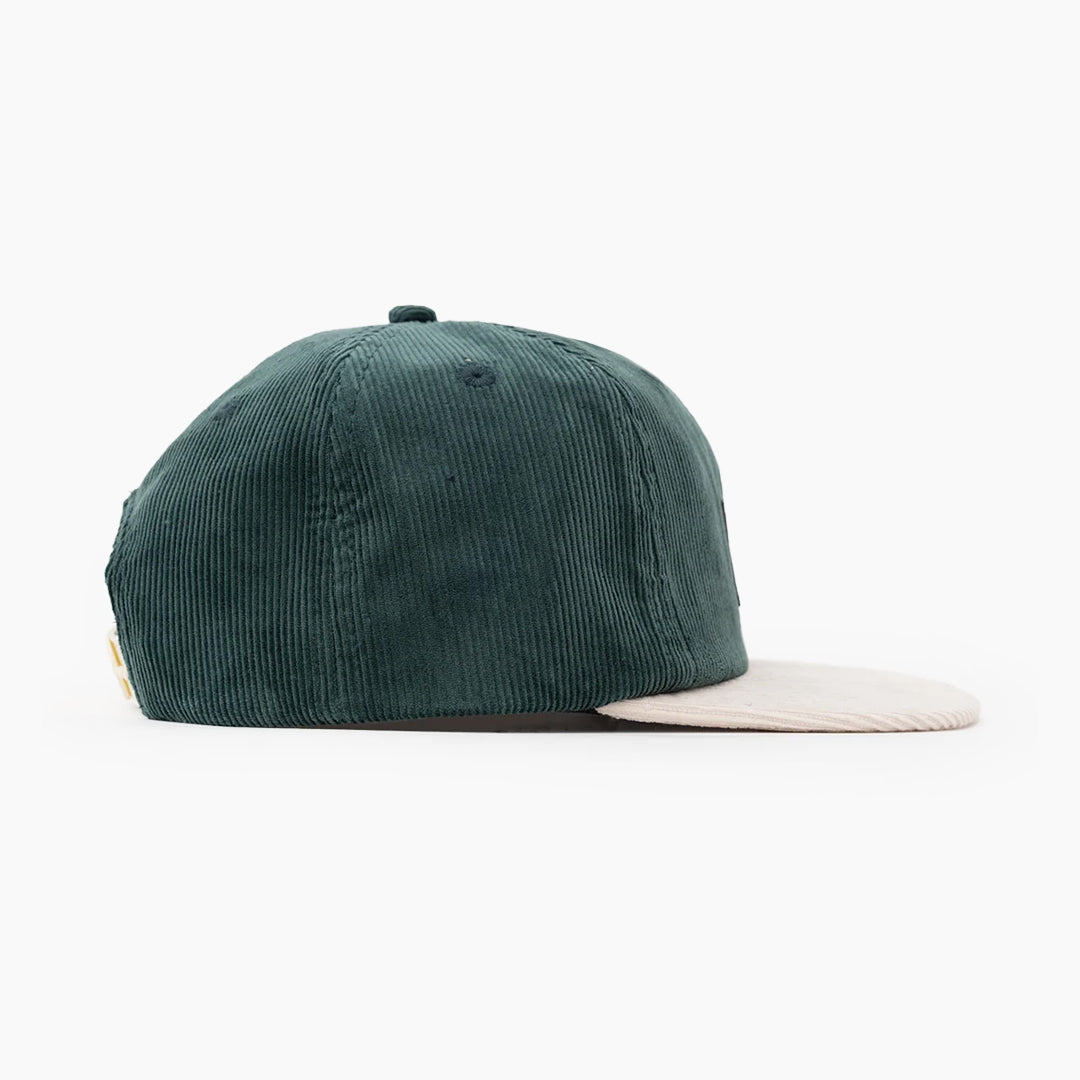 Parlez clothing CHESTER 6 PANEL CAP DEEP GREEN