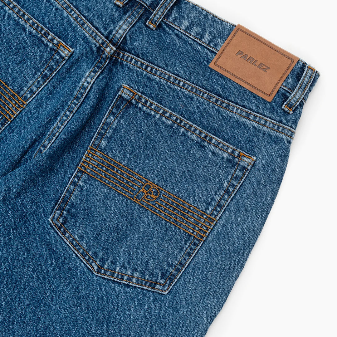 Parlez clothing PROSPECT DENIM TROUSER MID ENZYME WASH