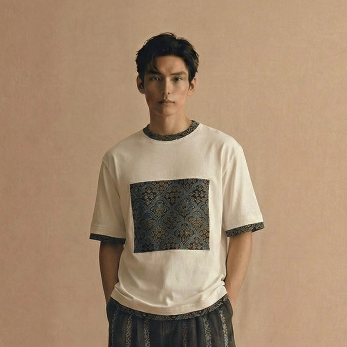 PIEUX Ajrak patch tee