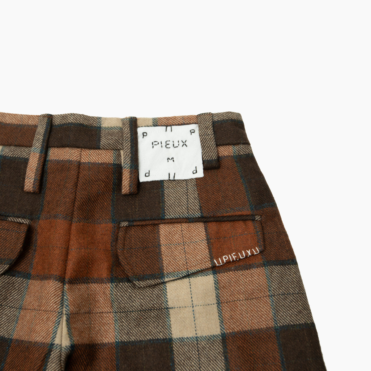 PIEUX Brown check pants