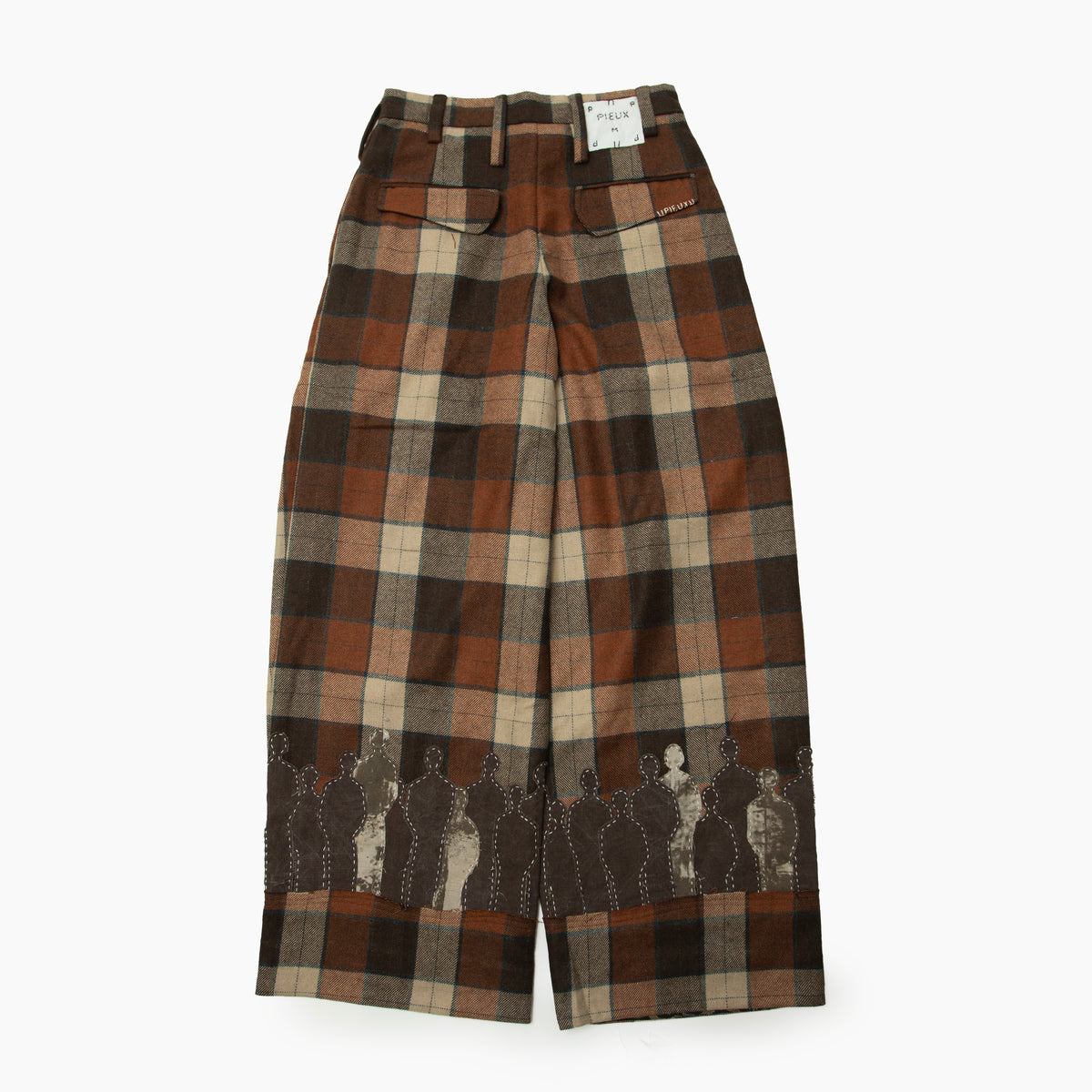 PIEUX Brown check pants